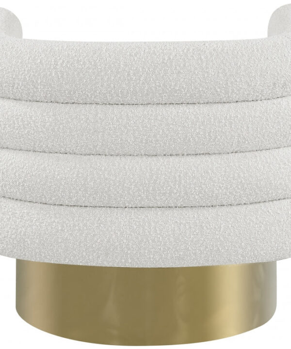 Tessa Boucle Fabric Swivel Accent Chair - Image 2