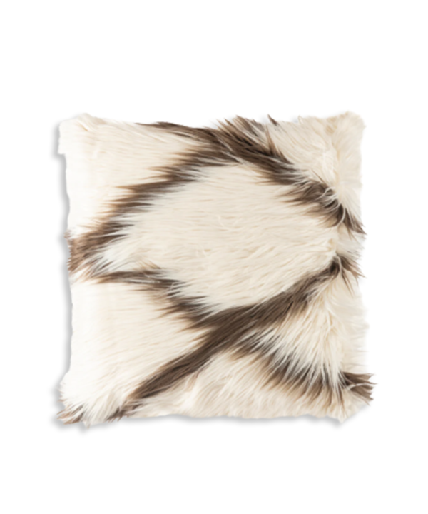 Alaska Ivory Brown Fur Pillow SKU: PI0005