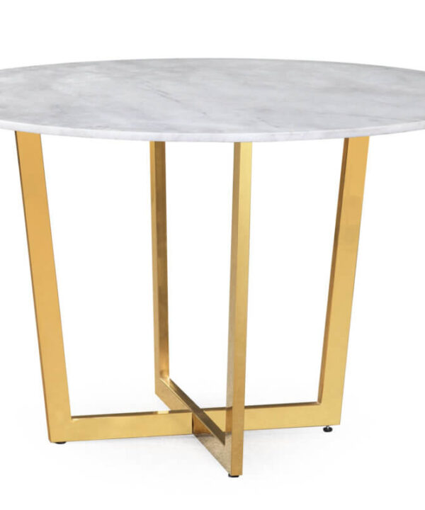 MAXIM WHITE MARBLE DINING ROOM TABLE
