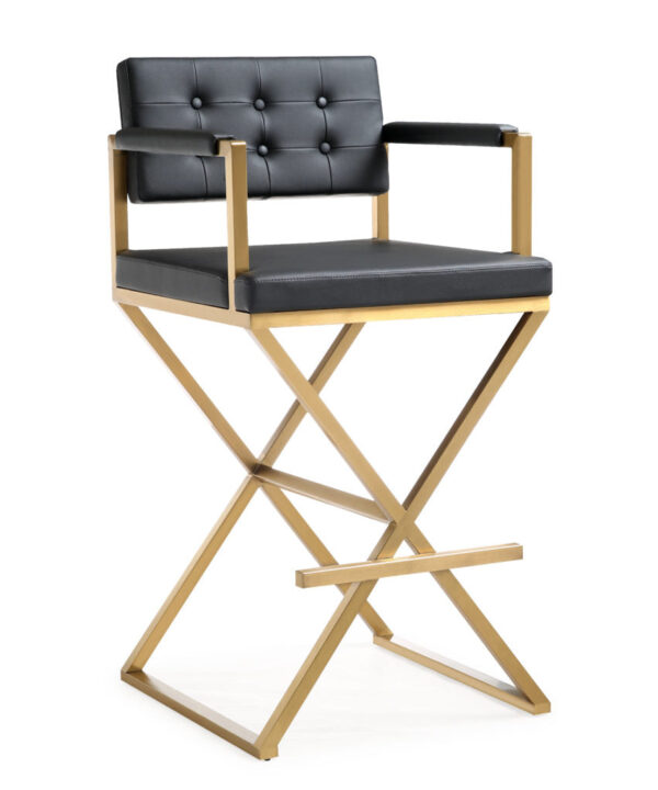 DIRECTOR GOLD STEEL BAR STOOL SKU: ST0006