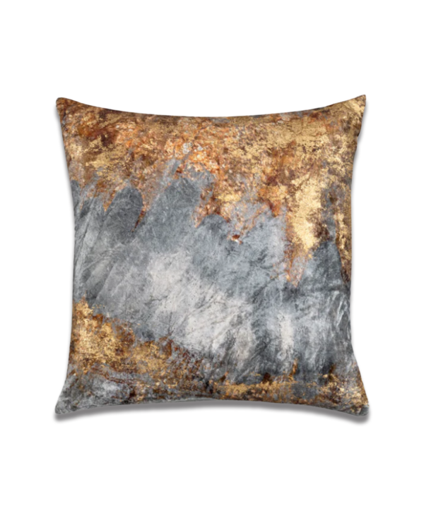 Bella Grey Gold Velvet Pillow PI00023