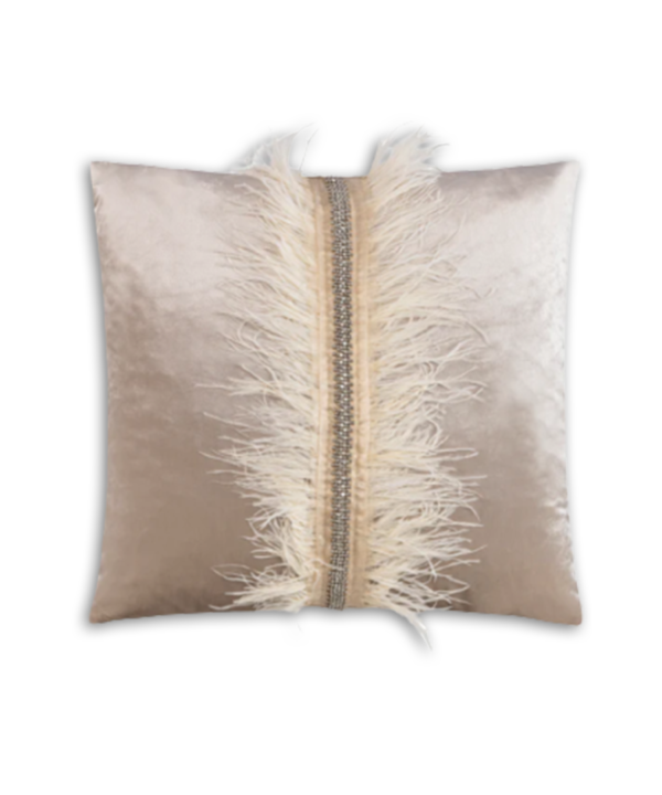 Ava Beige Velvet Pillow PI00012