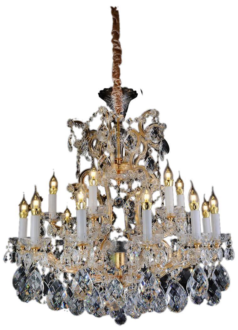 Lighting San Carlo 19 Light Chandelier in Clear and Gold - Luxe Home Furnishings (Jersey City, NJ)