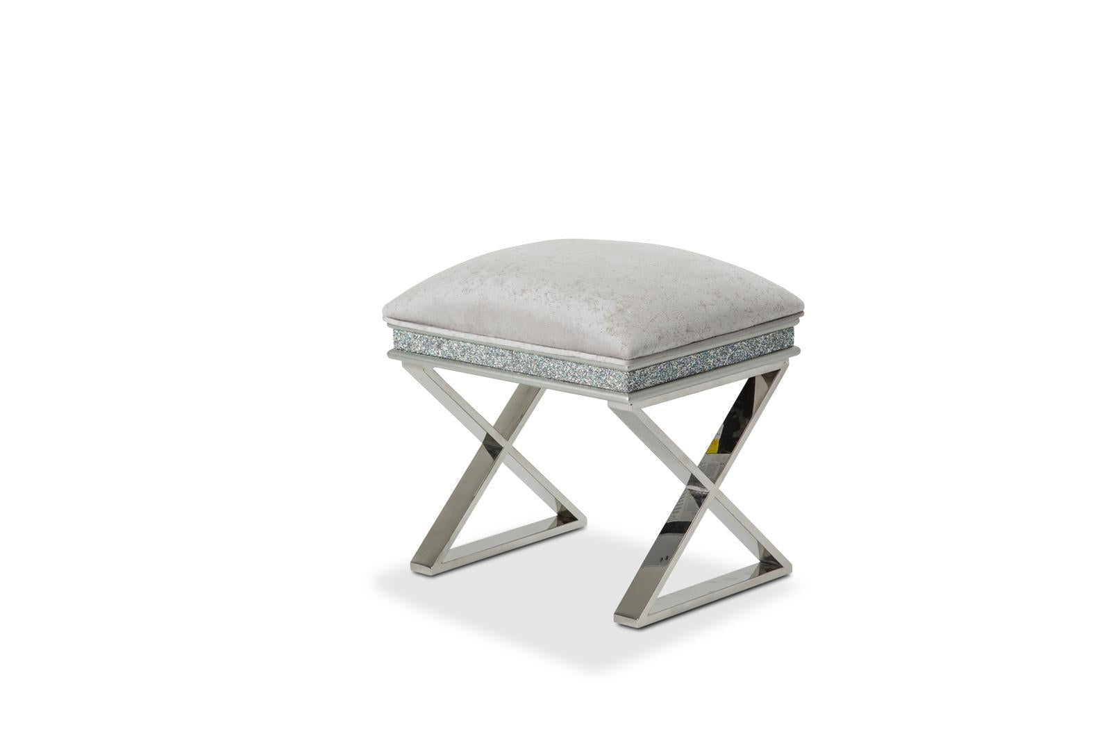 Melrose Plaza Vanity Bench in Dove - Luxe Home Furnishings (Jersey City, NJ)