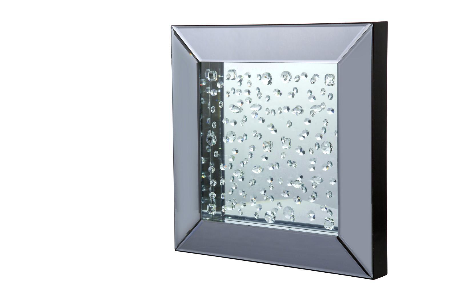 Montreal Square Wall Mirror w/Crystals - Luxe Home Furnishings (Jersey City, NJ)