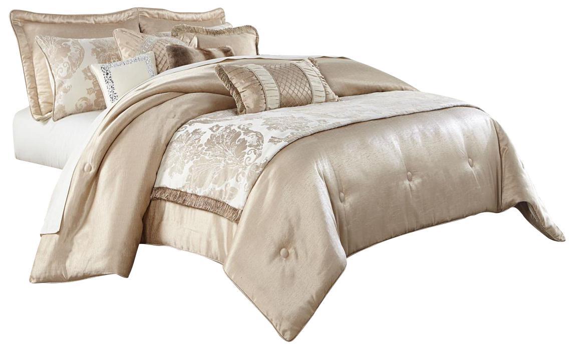 Palermo 10-pc King Comforter Set in Sand - Luxe Home Furnishings (Jersey City, NJ)