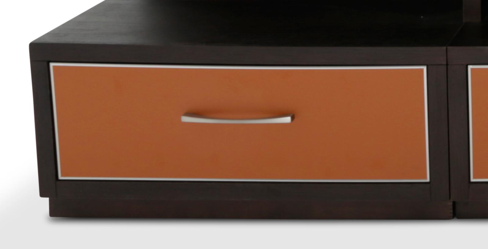 21 Cosmopolitan Left Entertainment Base in Umber/Orange - Luxe Home Furnishings (Jersey City, NJ)