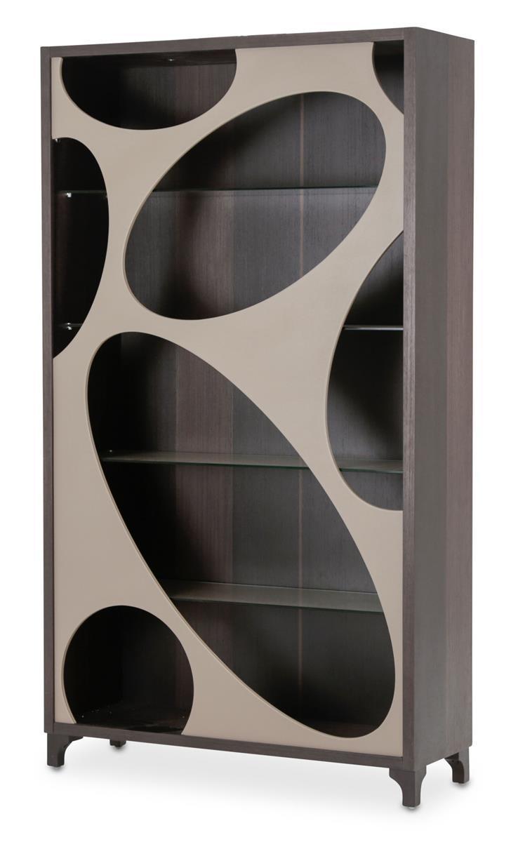 21 Cosmopolitan Curio Center Cabinet in Taupe/Umber - Luxe Home Furnishings (Jersey City, NJ)