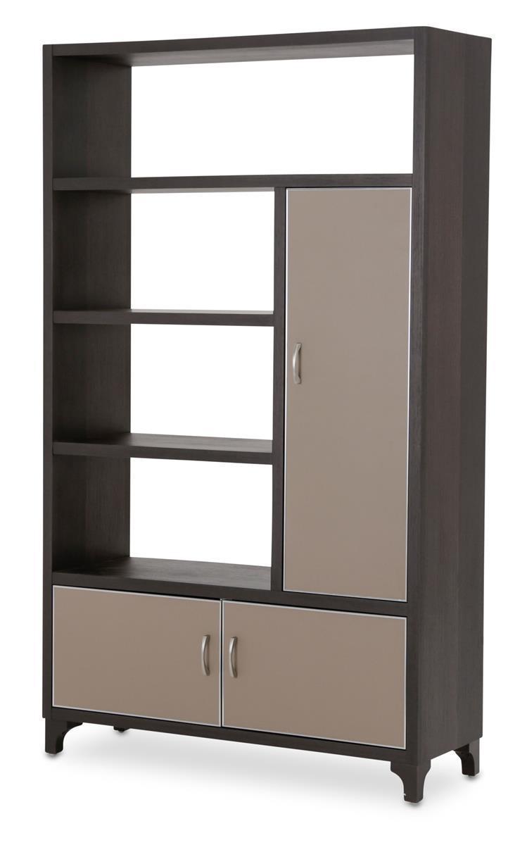 21 Cosmopolitan Right Bookcase in Umber/Taupe - Luxe Home Furnishings (Jersey City, NJ)