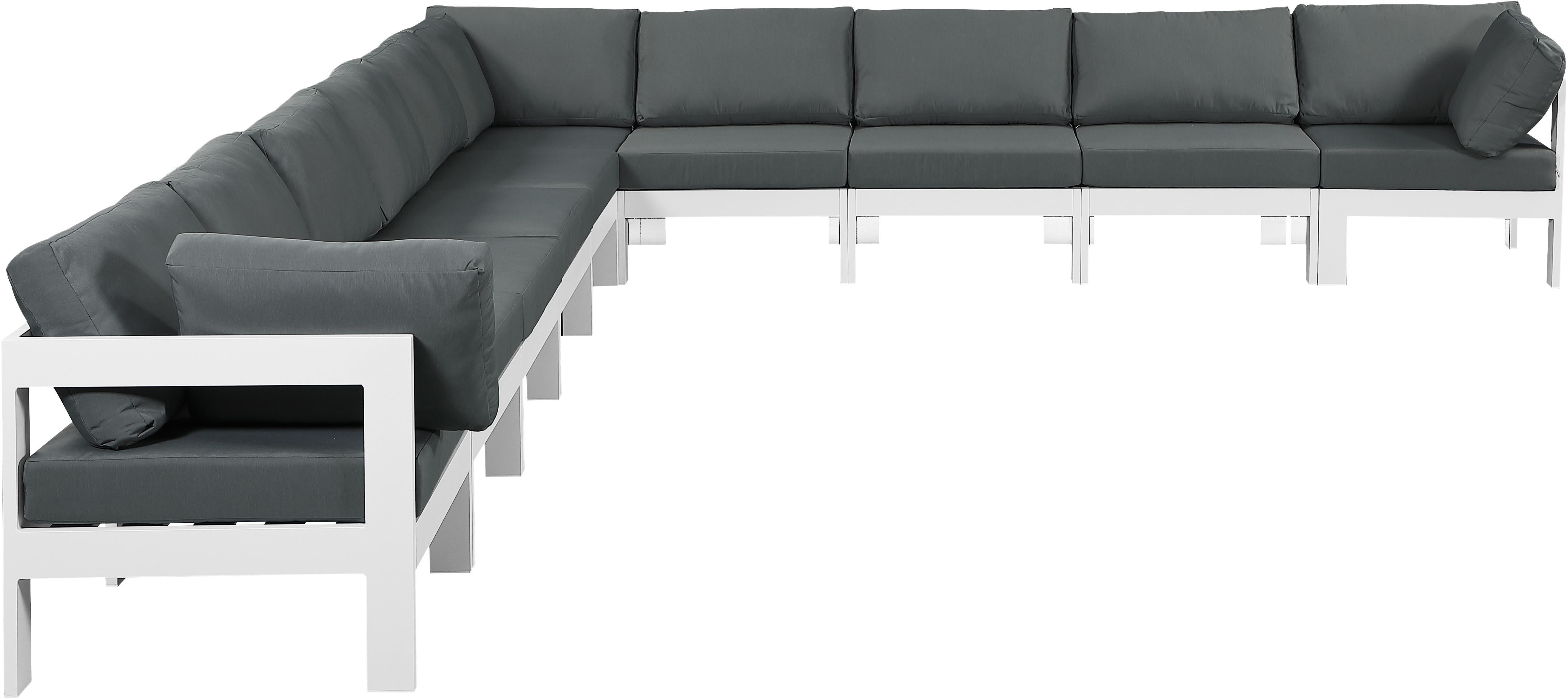 Nizuc Grey Waterproof Fabric Outdoor Patio Modular Sectional - Luxe Home Furnishings (Jersey City, NJ)