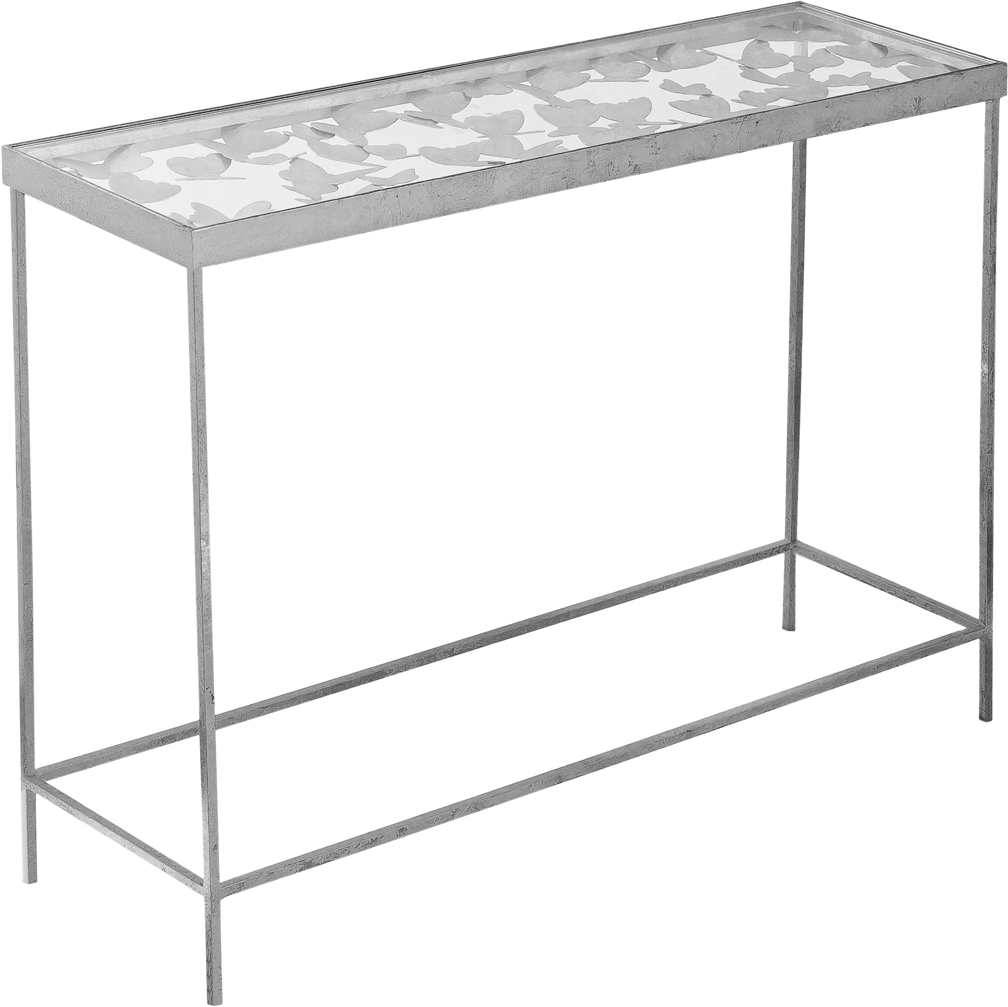 Butterfly Silver Console Table - Luxe Home Furnishings (Jersey City, NJ)