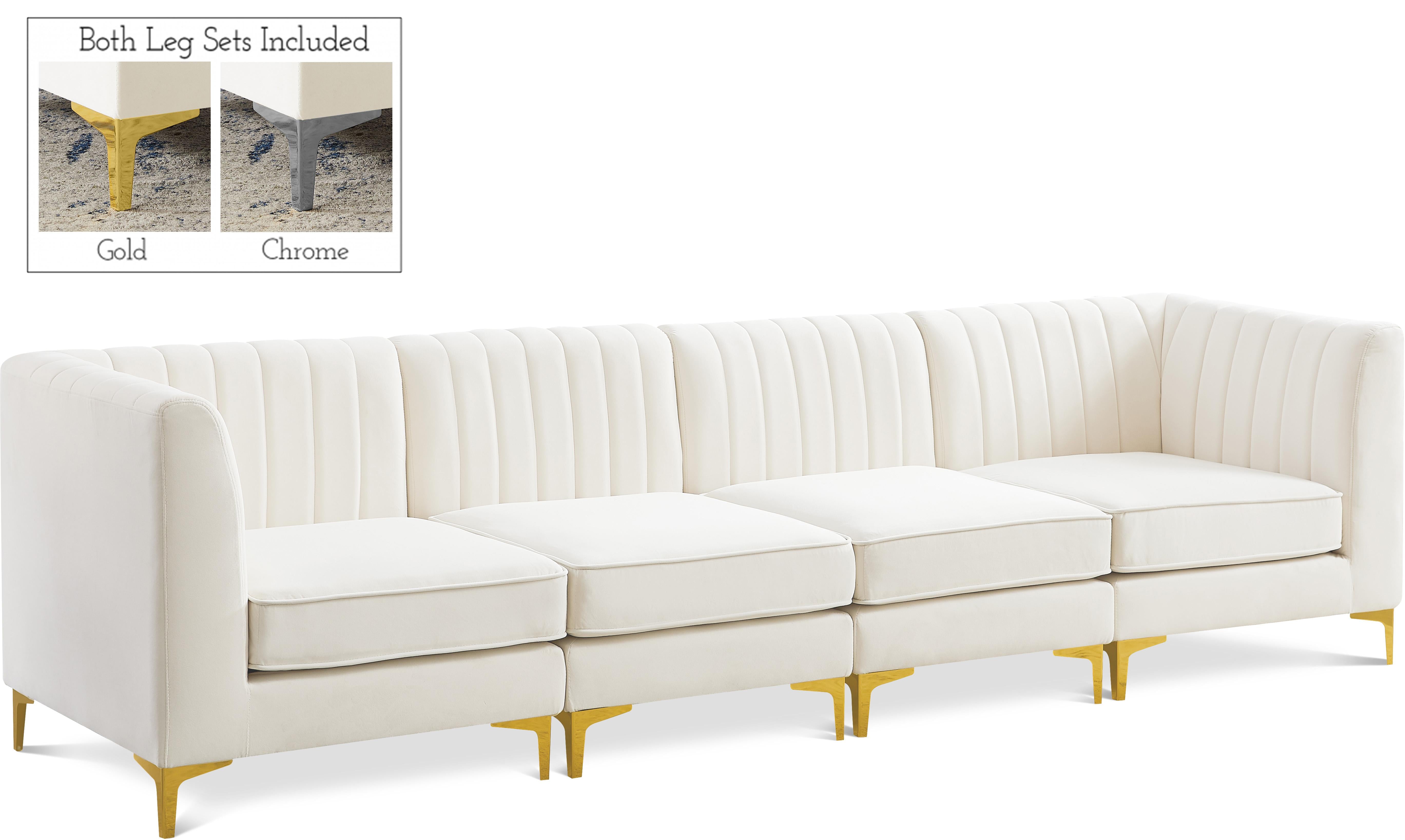 Alina Cream Velvet Modular Sofa - Luxe Home Furnishings (Jersey City, NJ)