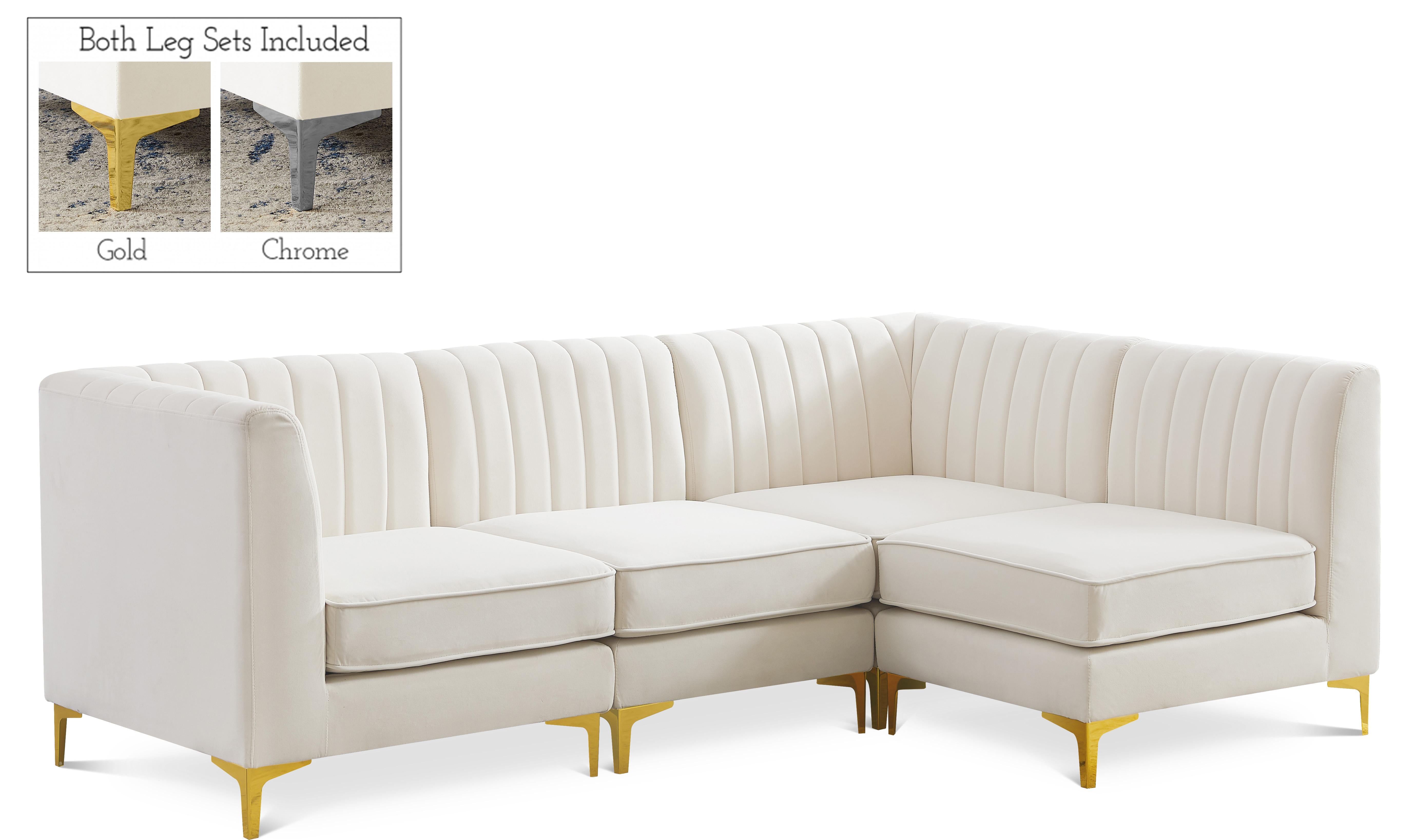 Alina Cream Velvet Modular Sectional - Luxe Home Furnishings (Jersey City, NJ)