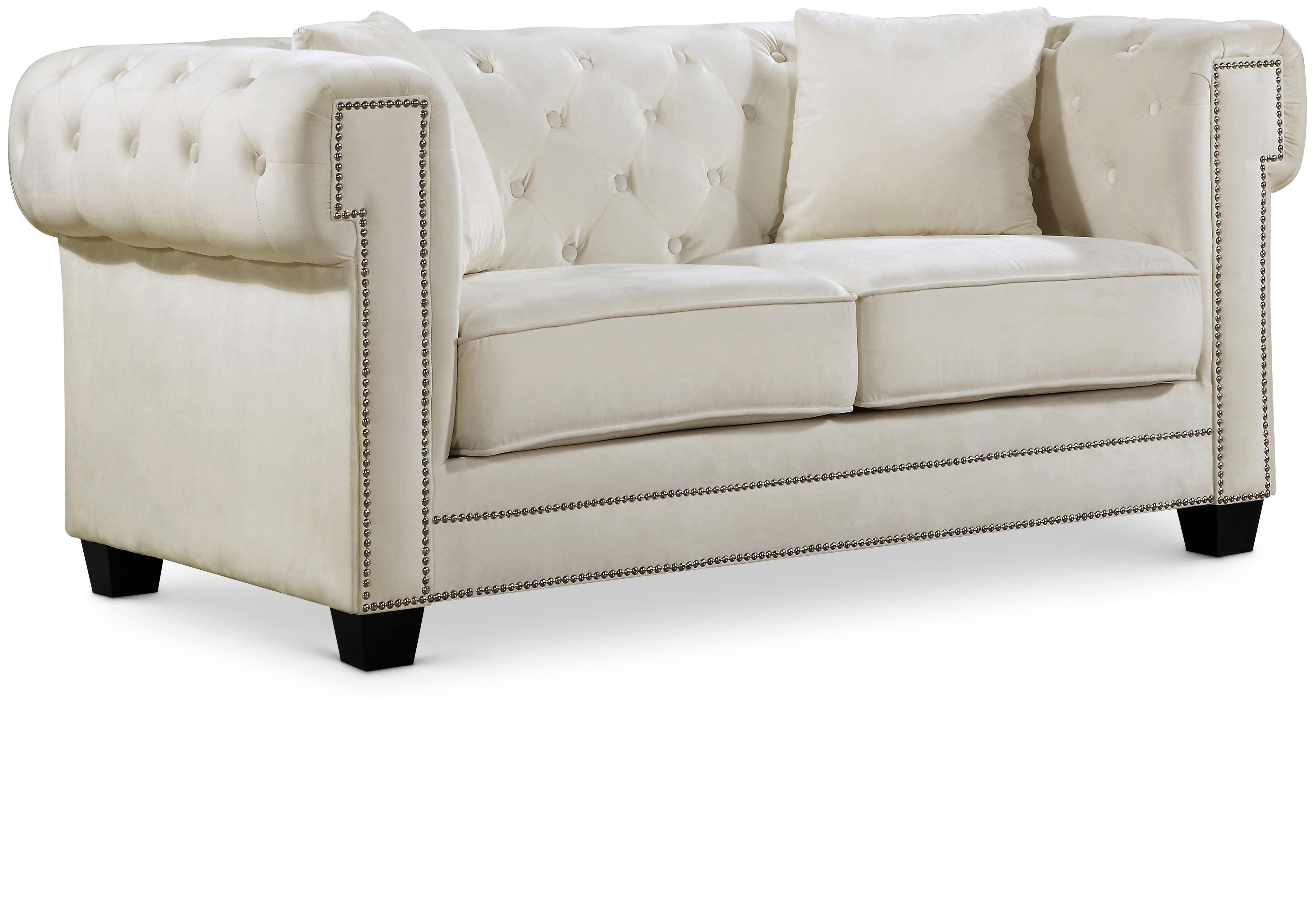 Bowery Cream Velvet Loveseat - Luxe Home Furnishings (Jersey City, NJ)