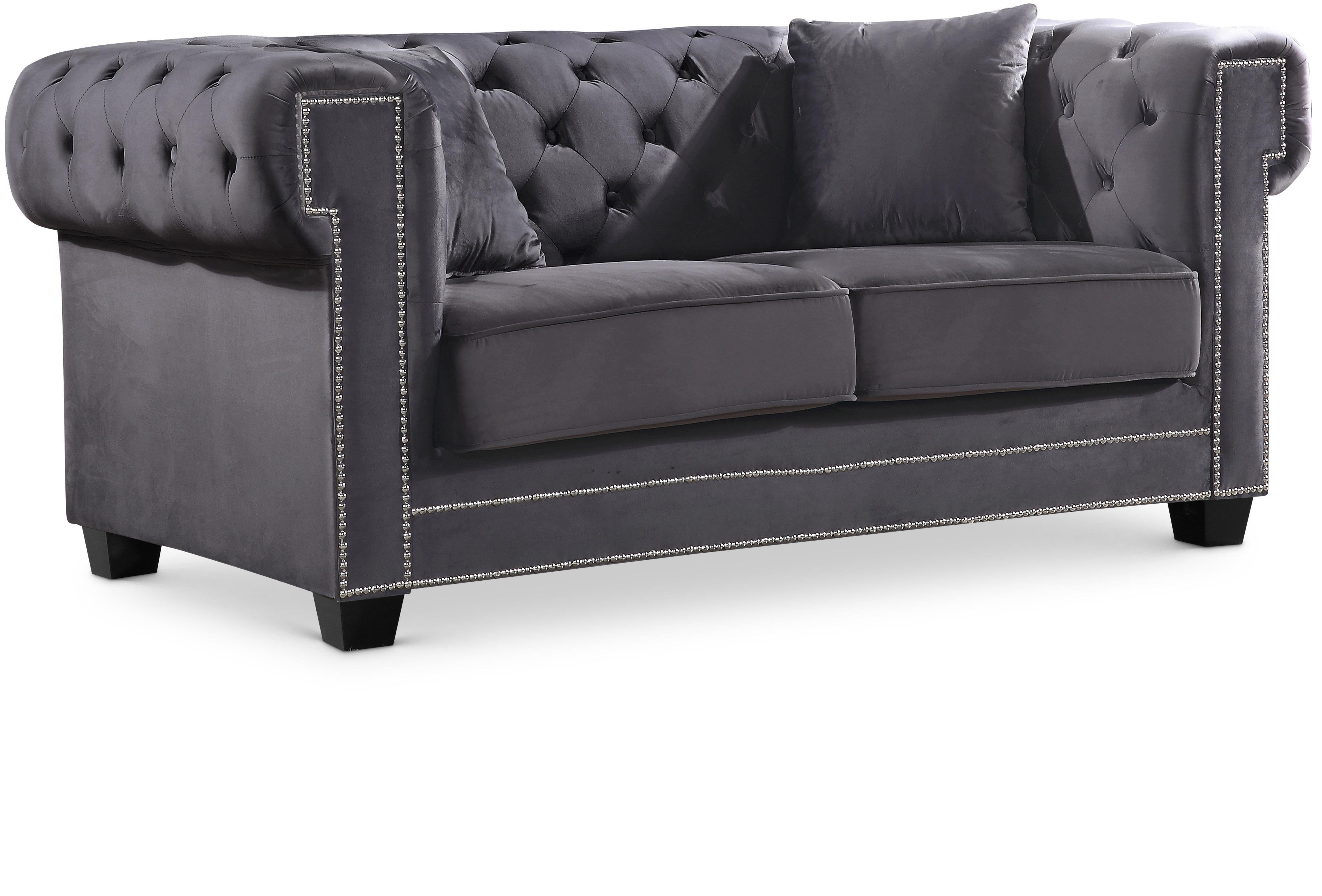 Bowery Grey Velvet Loveseat - Luxe Home Furnishings (Jersey City, NJ)