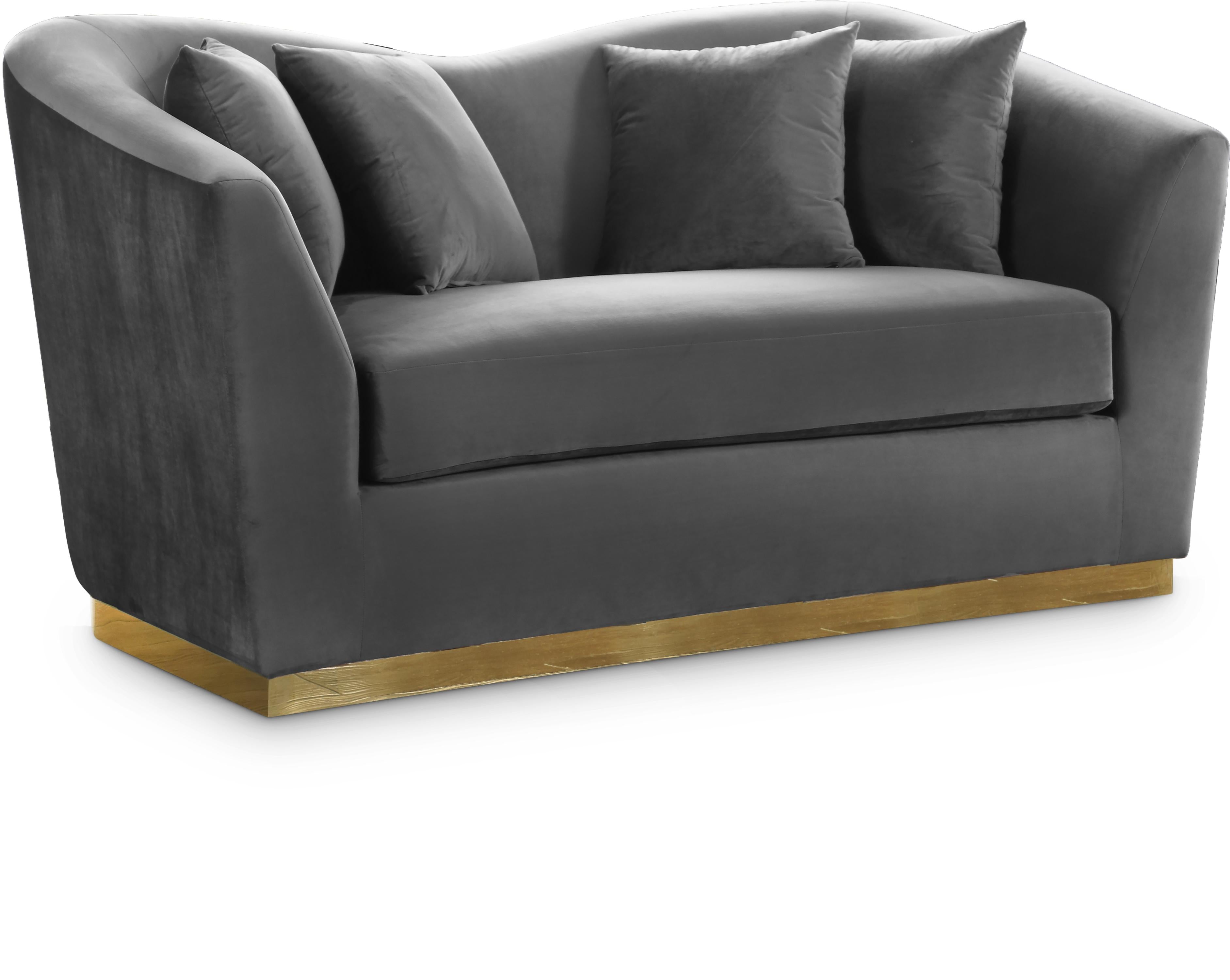 Arabella Grey Velvet Loveseat - Luxe Home Furnishings (Jersey City, NJ)