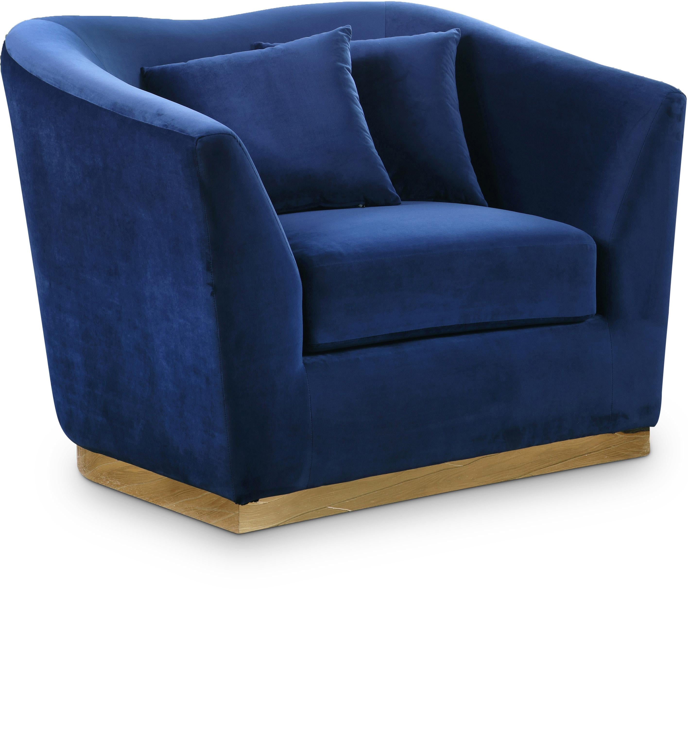 Arabella Navy Velvet Chair - Luxe Home Furnishings (Jersey City, NJ)