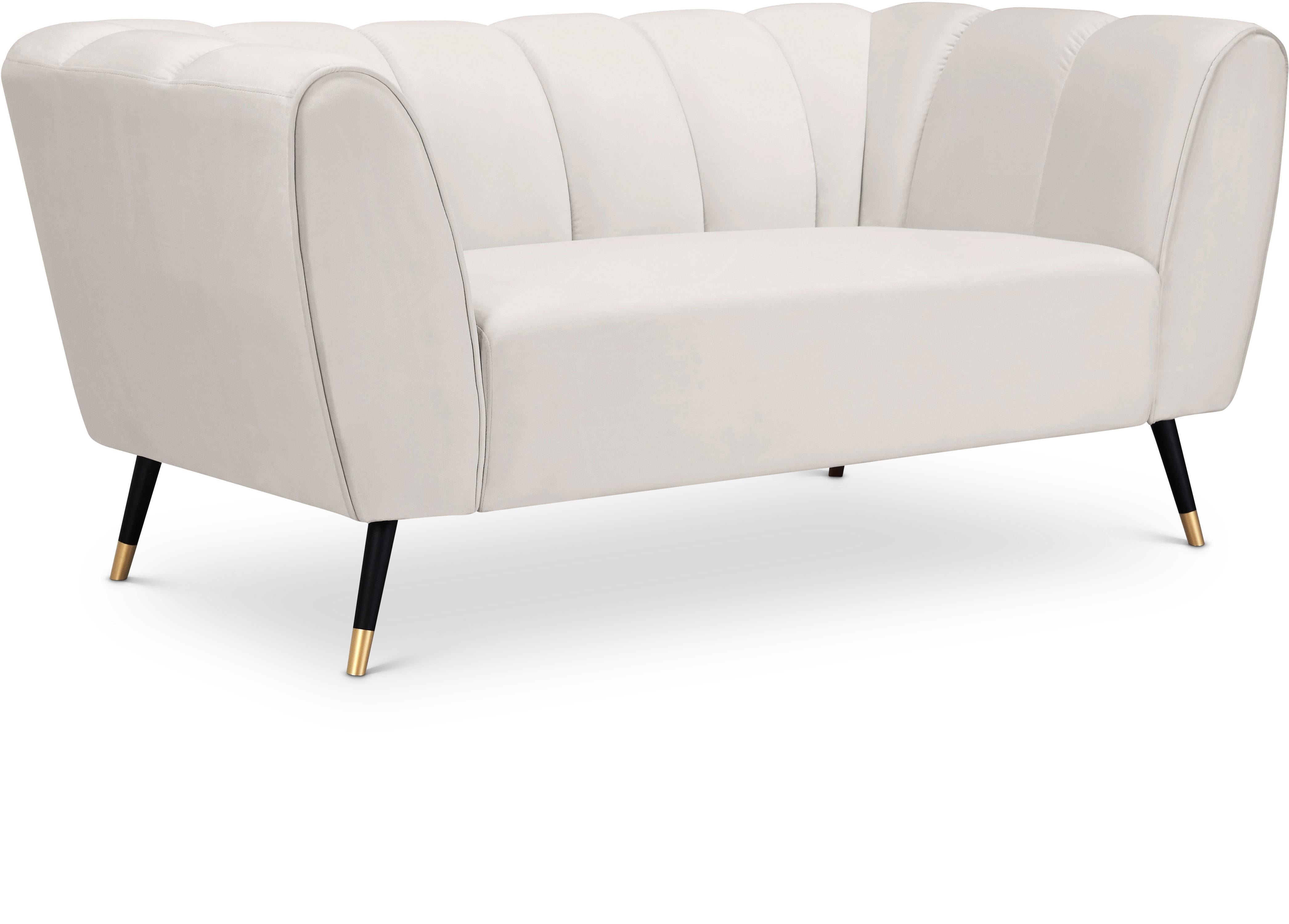 Beaumont Cream Velvet Loveseat - Luxe Home Furnishings (Jersey City, NJ)