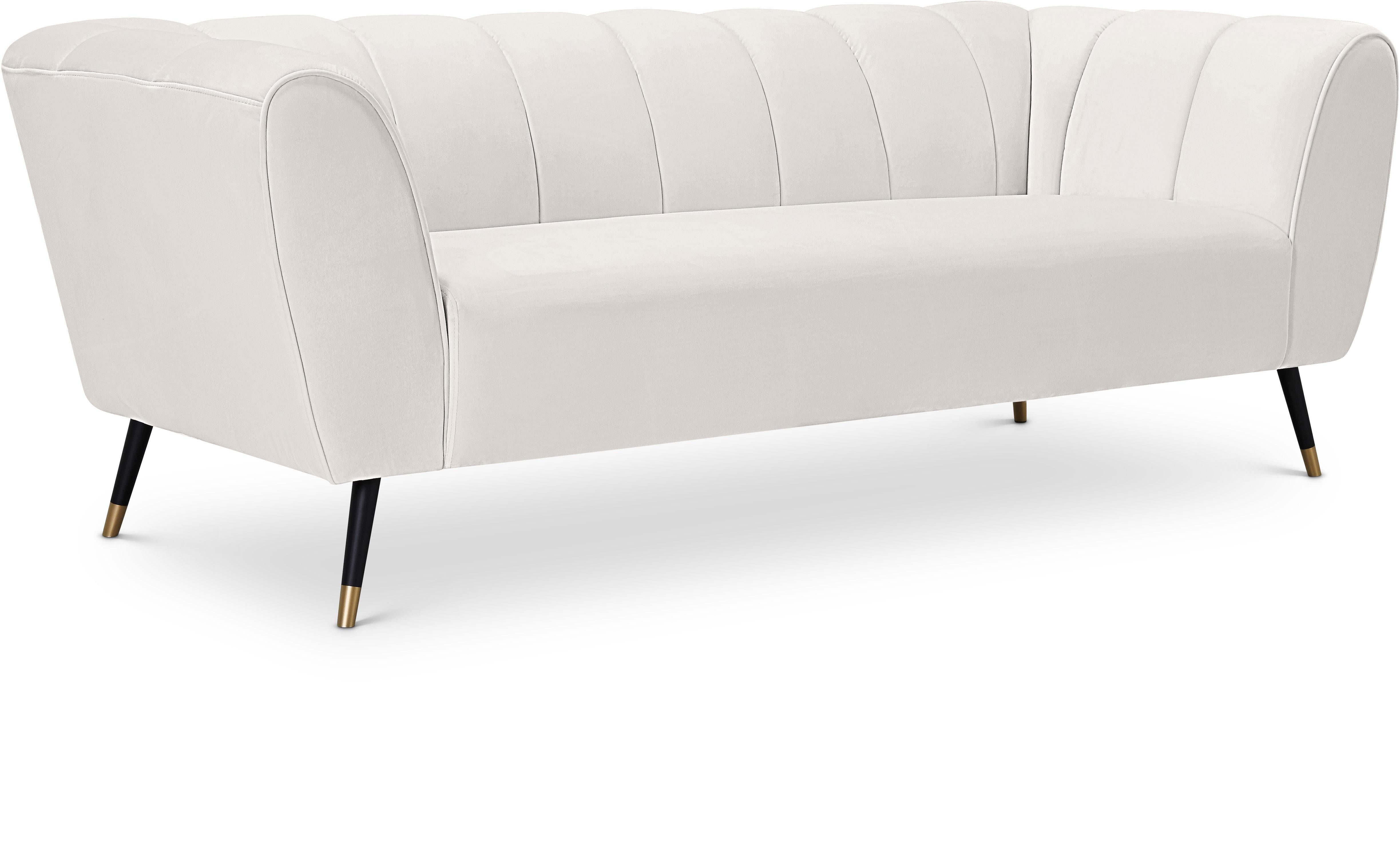 Beaumont Cream Velvet Sofa - Luxe Home Furnishings (Jersey City, NJ)
