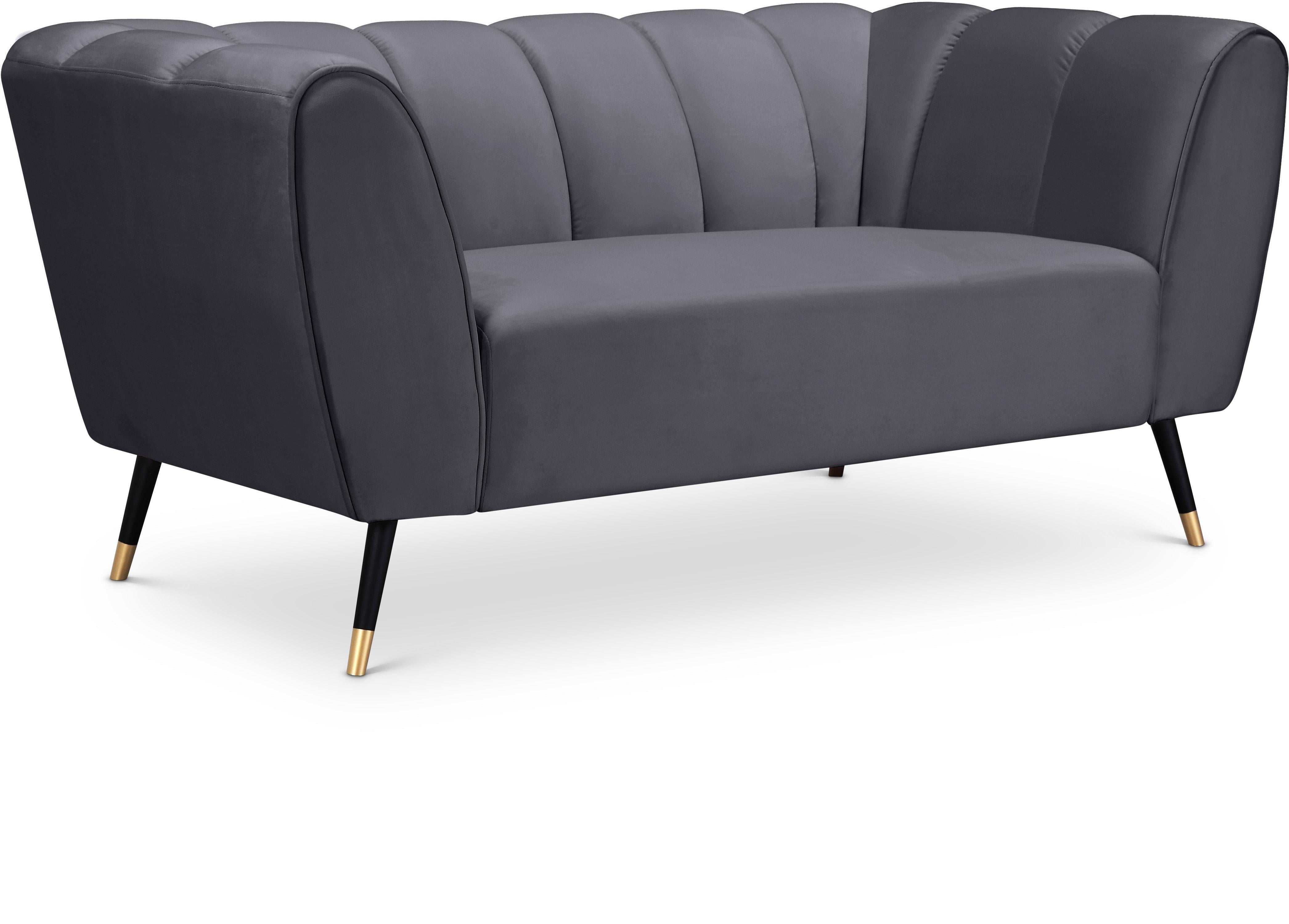 Beaumont Grey Velvet Loveseat - Luxe Home Furnishings (Jersey City, NJ)