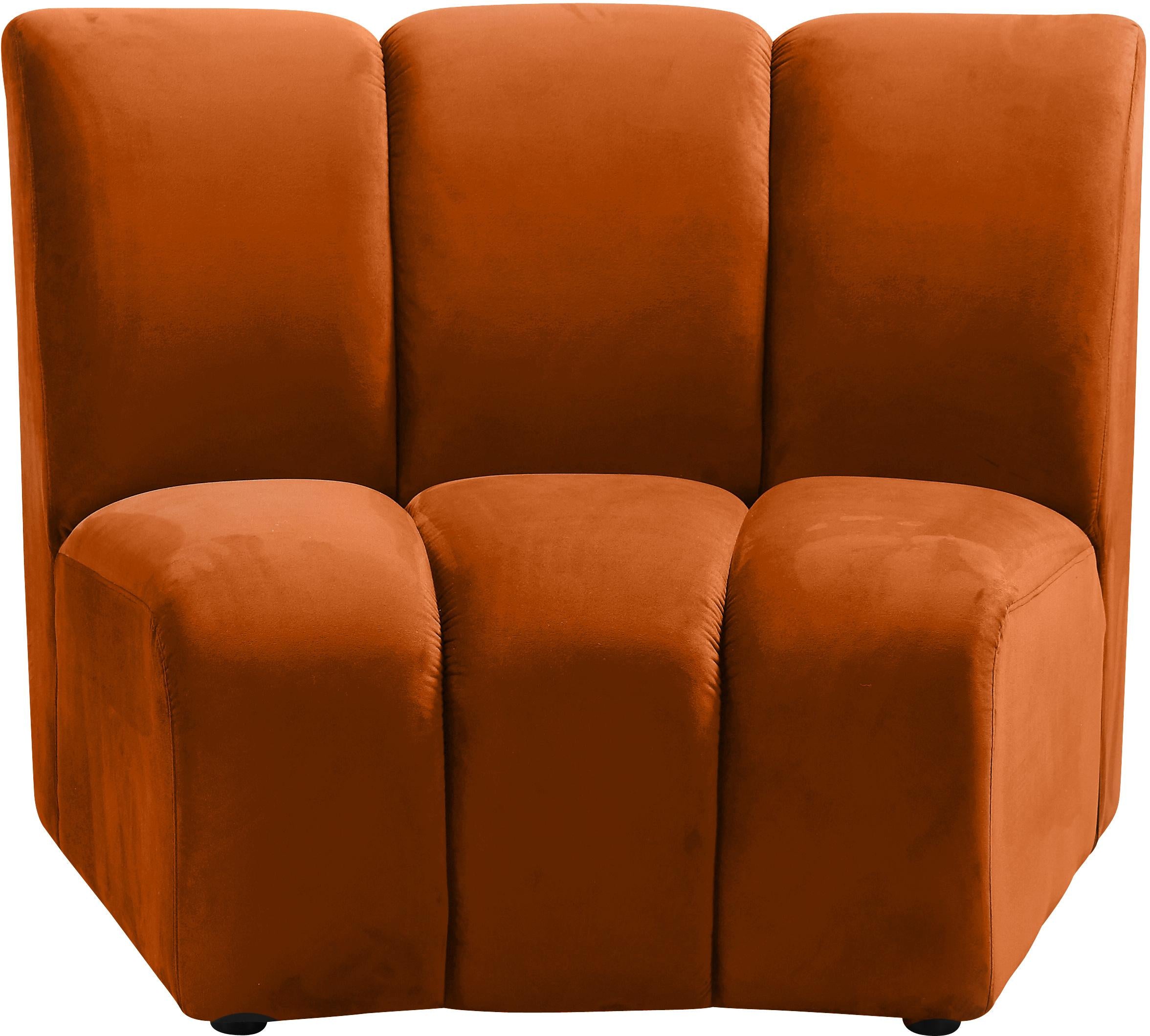 Infinity Cognac Velvet Modular Chair - Luxe Home Furnishings (Jersey City, NJ)