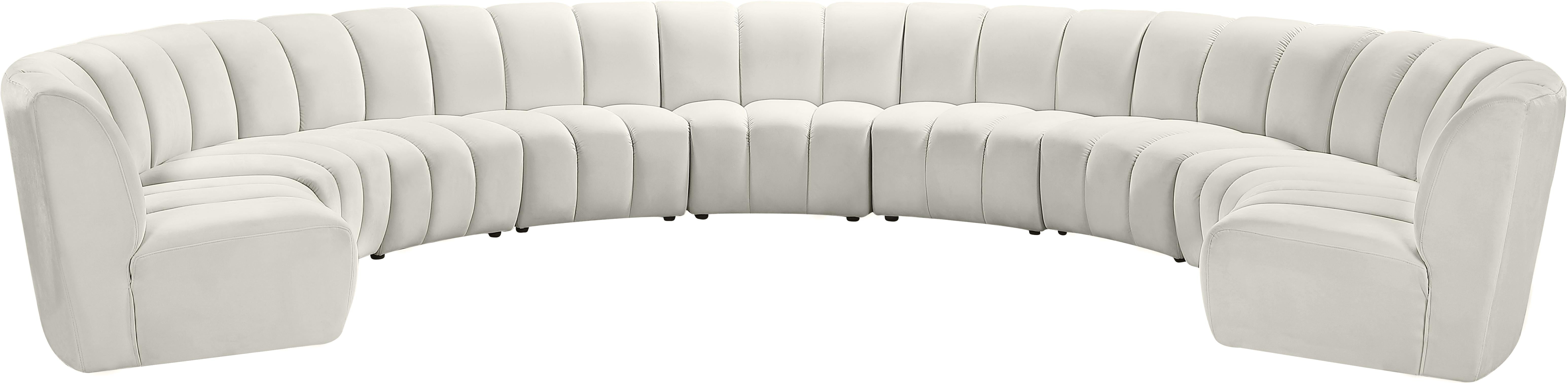 Infinity Cream Velvet 9pc. Modular Sectional - Luxe Home Furnishings (Jersey City, NJ)