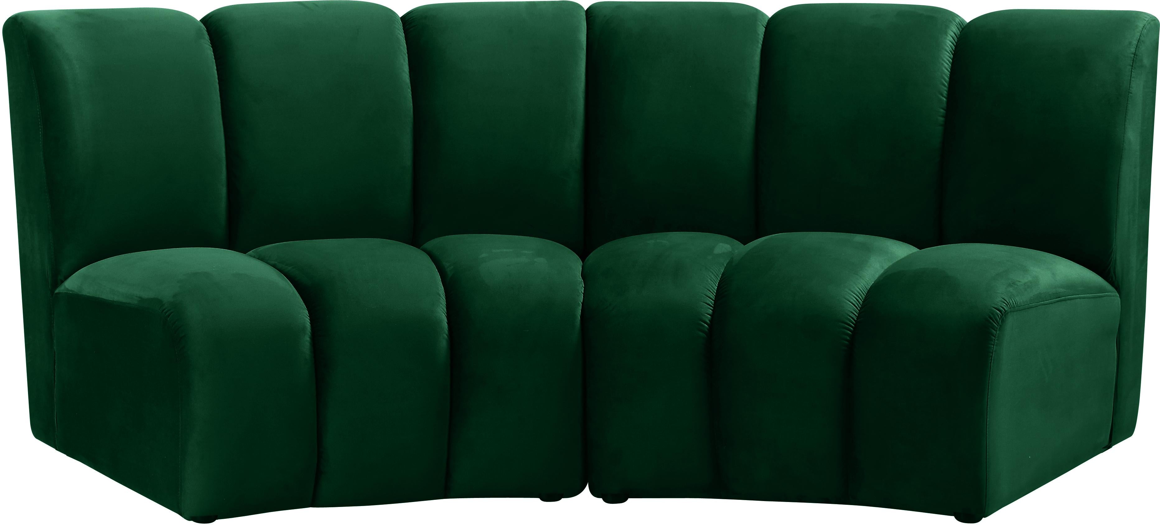 Infinity Green Velvet 2pc. Modular Sectional - Luxe Home Furnishings (Jersey City, NJ)