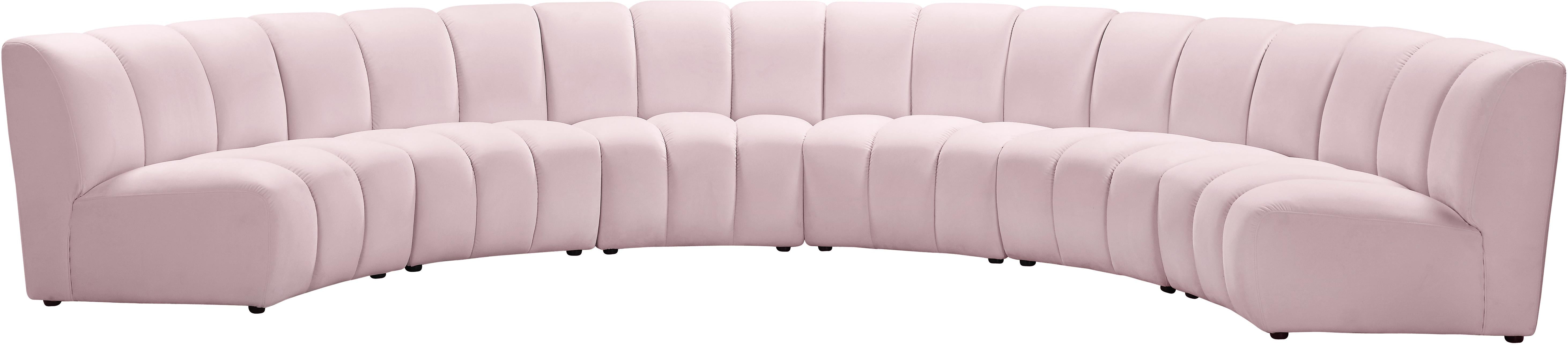 Infinity Pink Velvet 6pc. Modular Sectional - Luxe Home Furnishings (Jersey City, NJ)