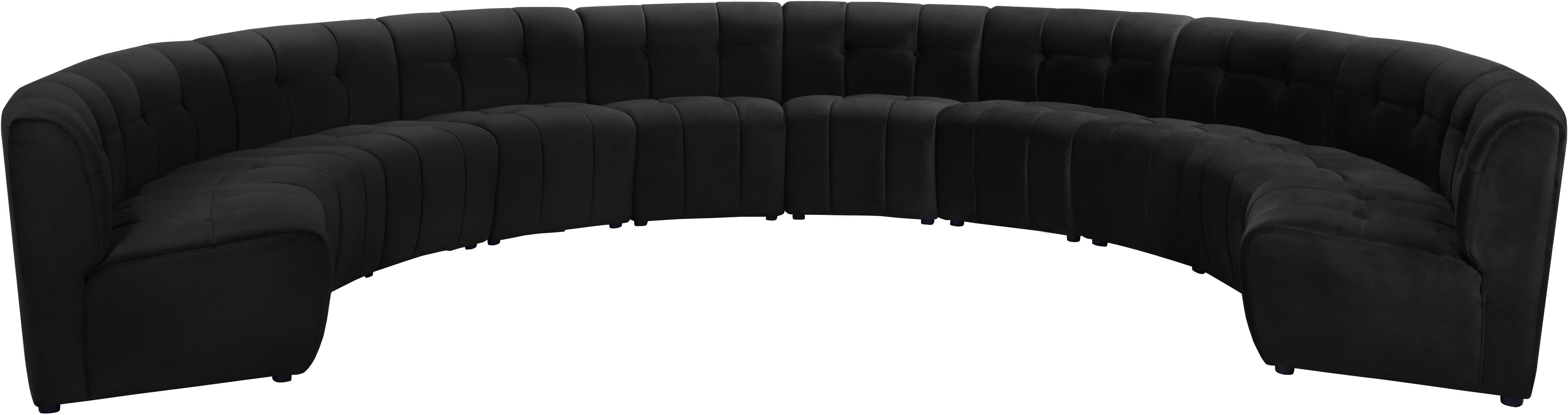 Limitless Black Velvet 10pc. Modular Sectional - Luxe Home Furnishings (Jersey City, NJ)