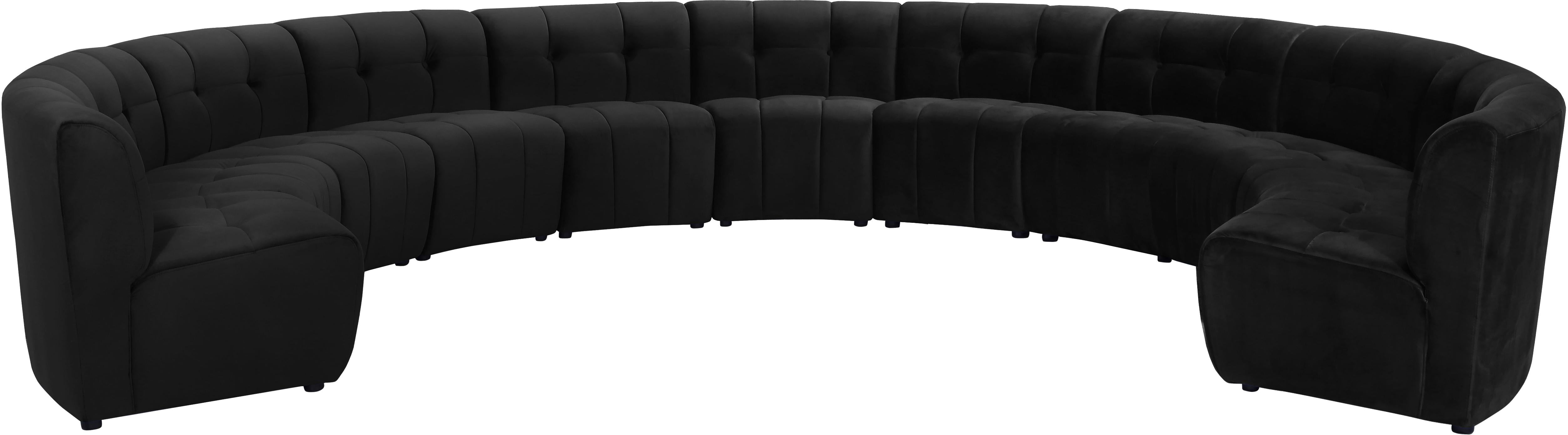Limitless Black Velvet 11pc. Modular Sectional - Luxe Home Furnishings (Jersey City, NJ)