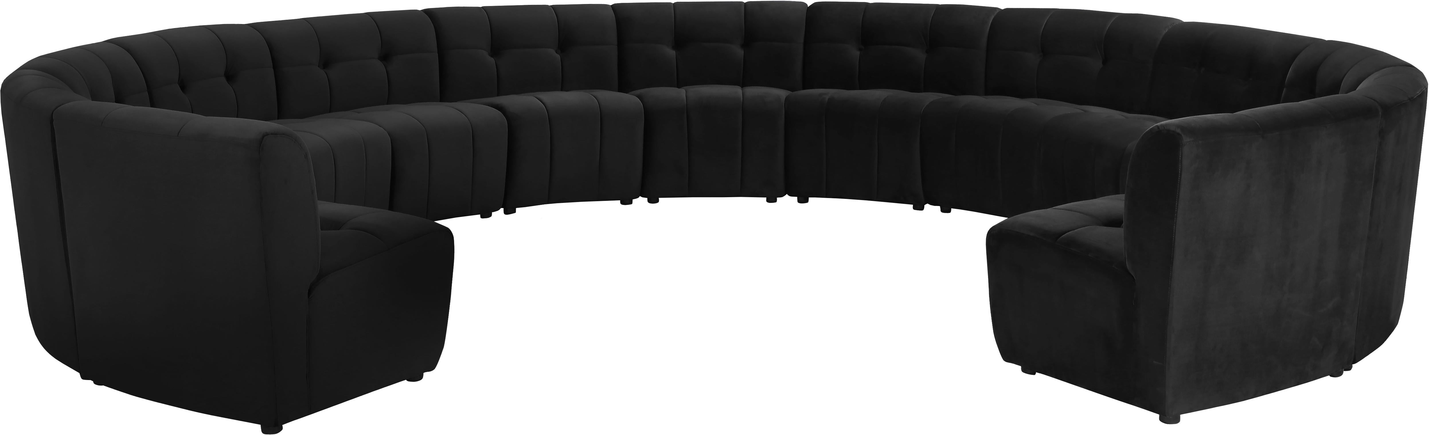Limitless Black Velvet 13pc. Modular Sectional - Luxe Home Furnishings (Jersey City, NJ)