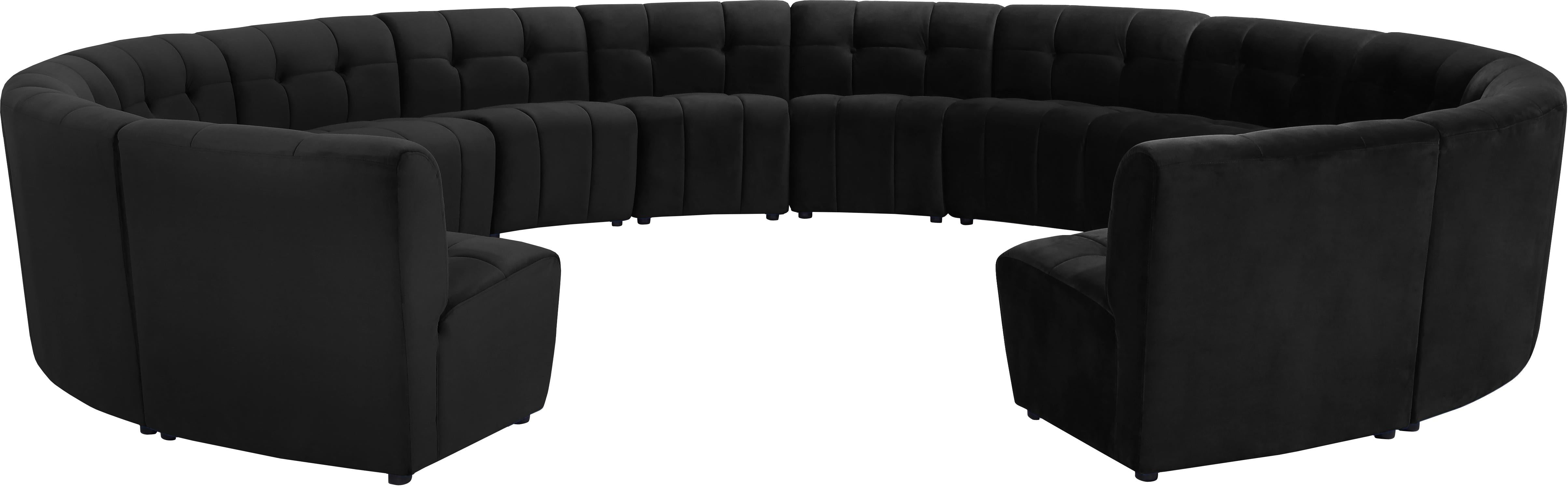 Limitless Black Velvet 14pc. Modular Sectional - Luxe Home Furnishings (Jersey City, NJ)