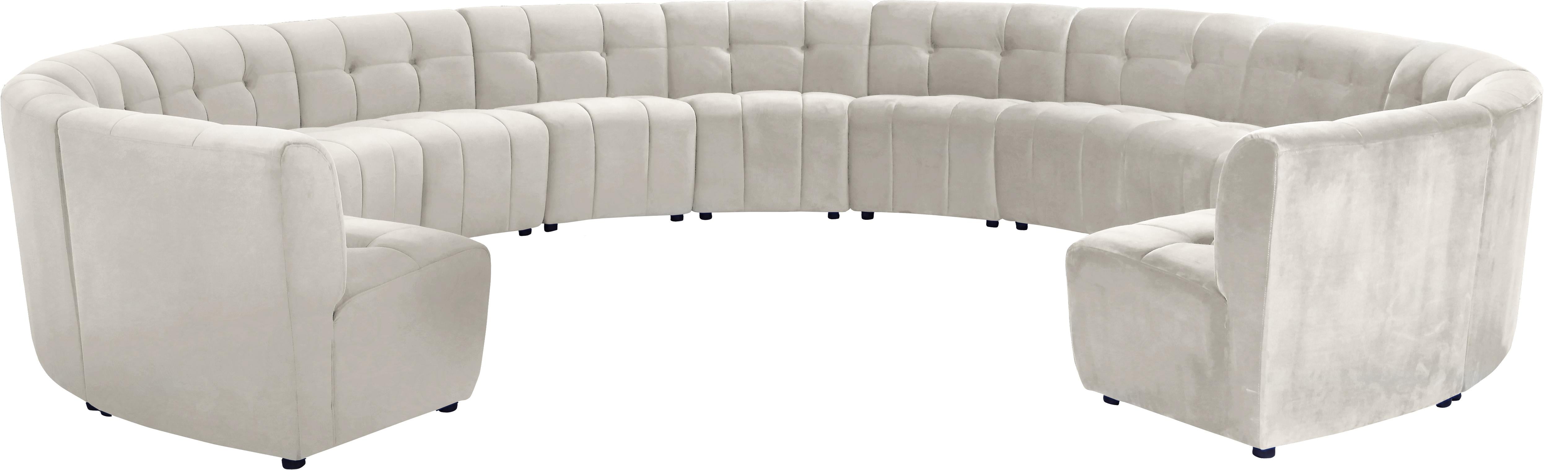 Limitless Cream Velvet 13pc. Modular Sectional - Luxe Home Furnishings (Jersey City, NJ)