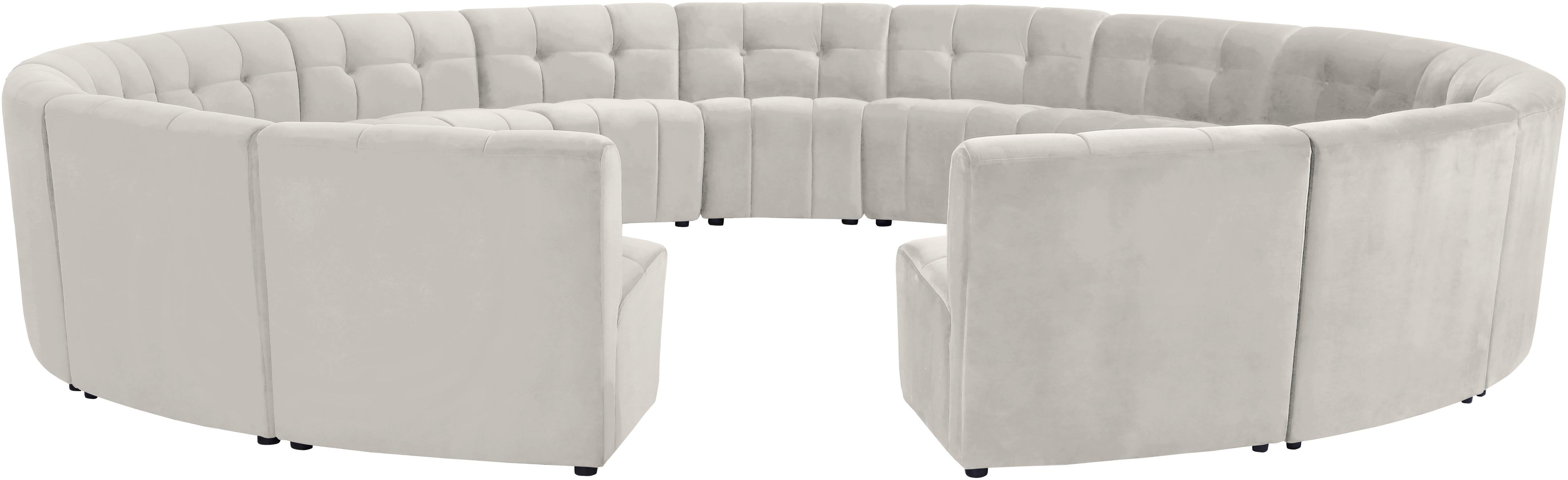 Limitless Cream Velvet 15pc. Modular Sectional - Luxe Home Furnishings (Jersey City, NJ)