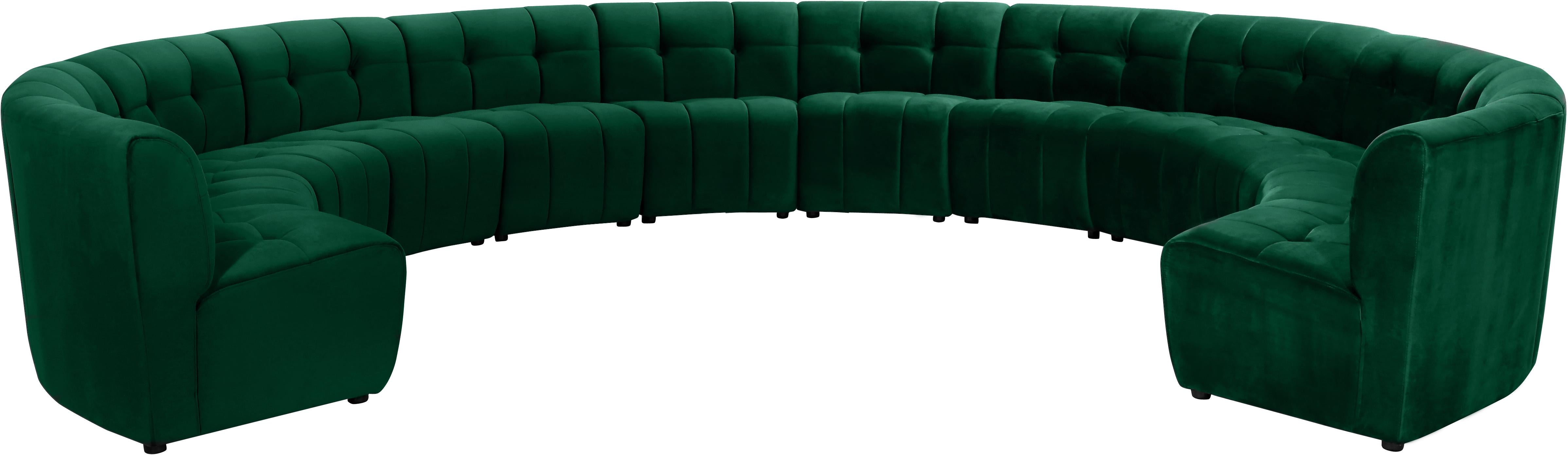 Limitless Green Velvet 12pc. Modular Sectional - Luxe Home Furnishings (Jersey City, NJ)