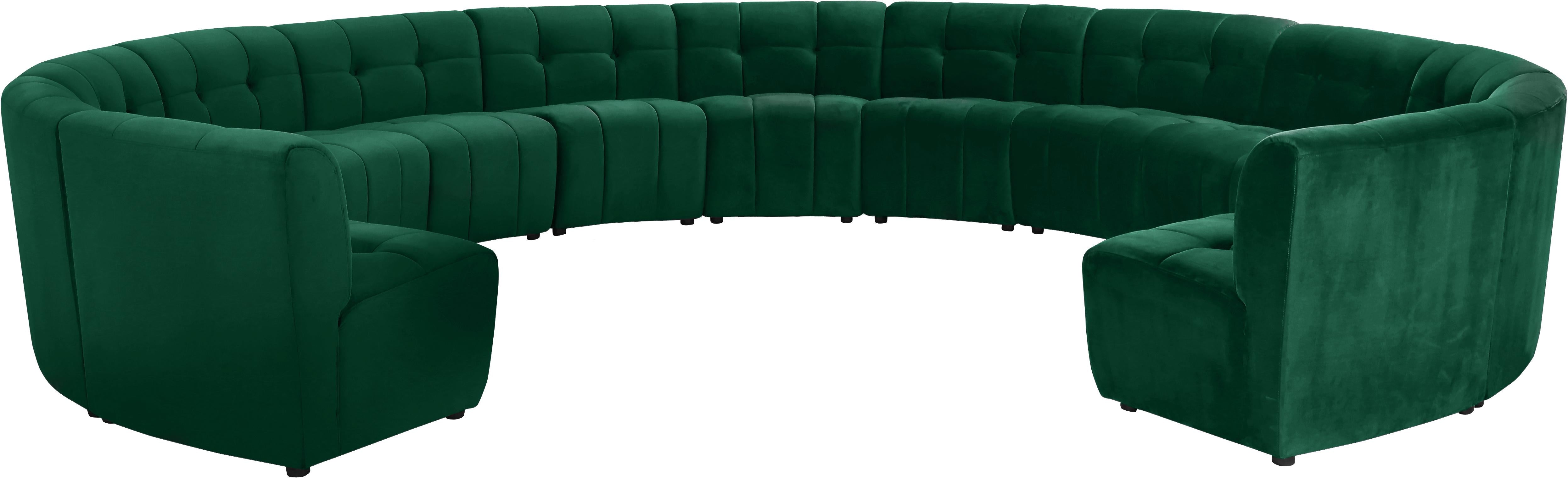Limitless Green Velvet 13pc. Modular Sectional - Luxe Home Furnishings (Jersey City, NJ)
