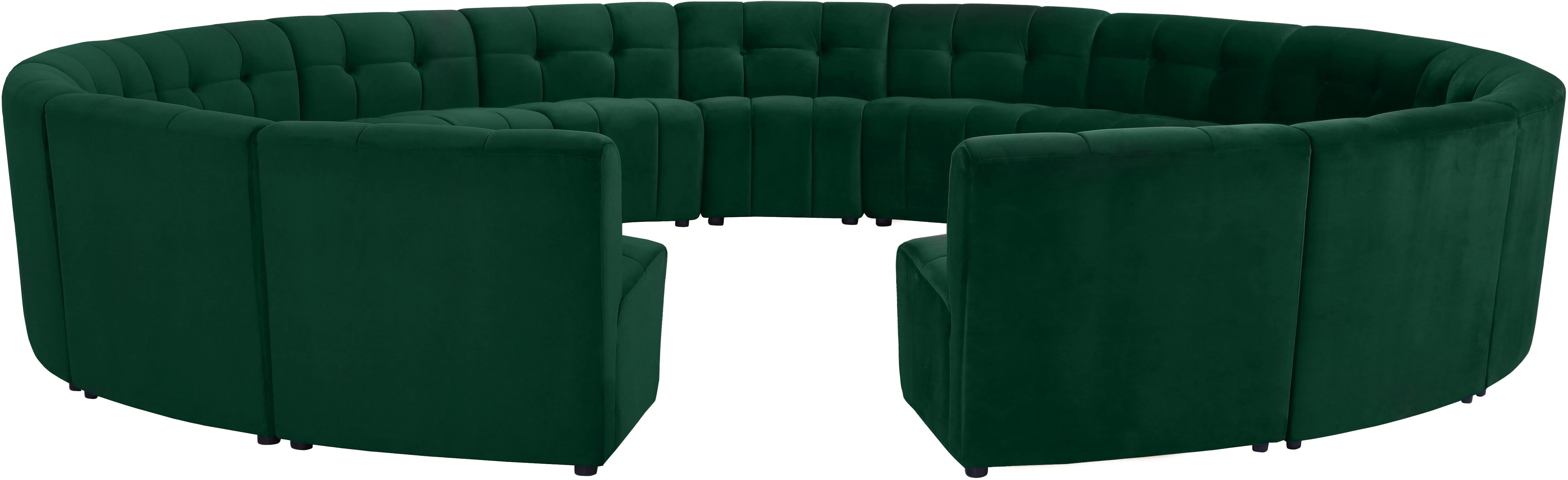 Limitless Green Velvet 15pc. Modular Sectional - Luxe Home Furnishings (Jersey City, NJ)