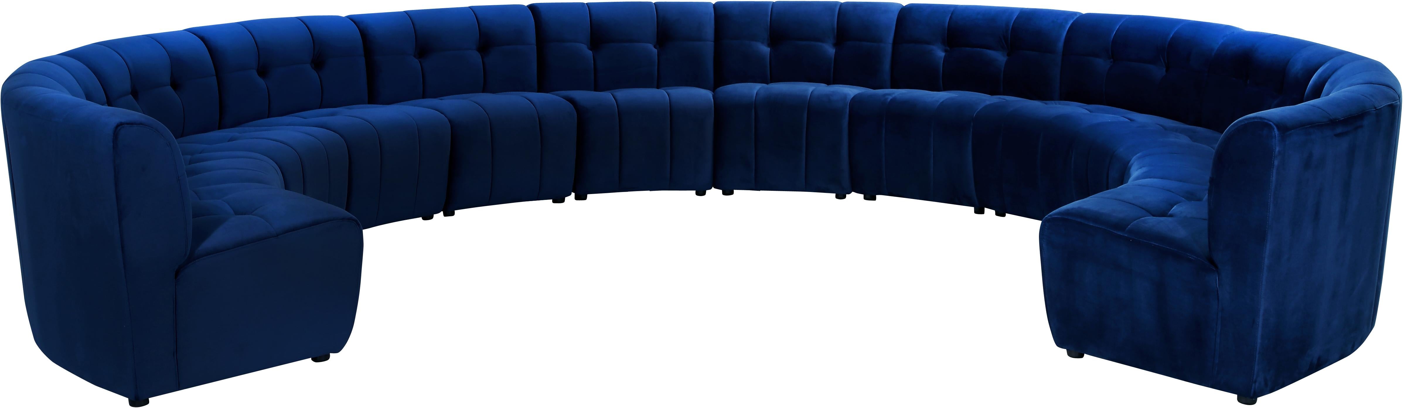 Limitless Navy Velvet 12pc. Modular Sectional - Luxe Home Furnishings (Jersey City, NJ)