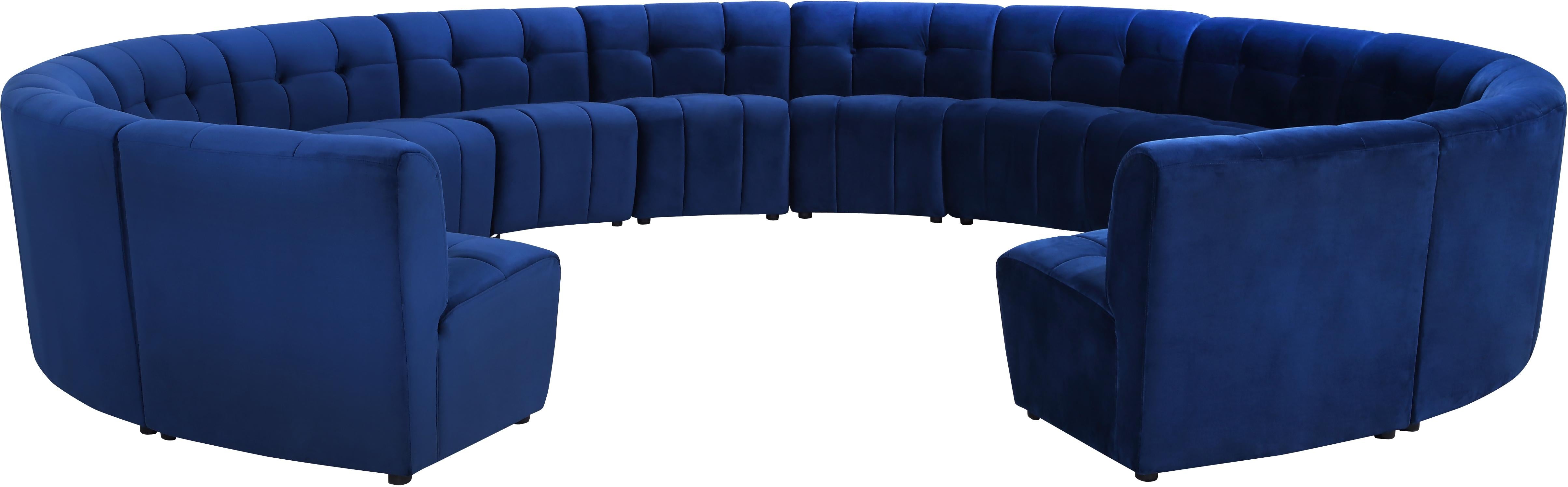 Limitless Navy Velvet 14pc. Modular Sectional - Luxe Home Furnishings (Jersey City, NJ)
