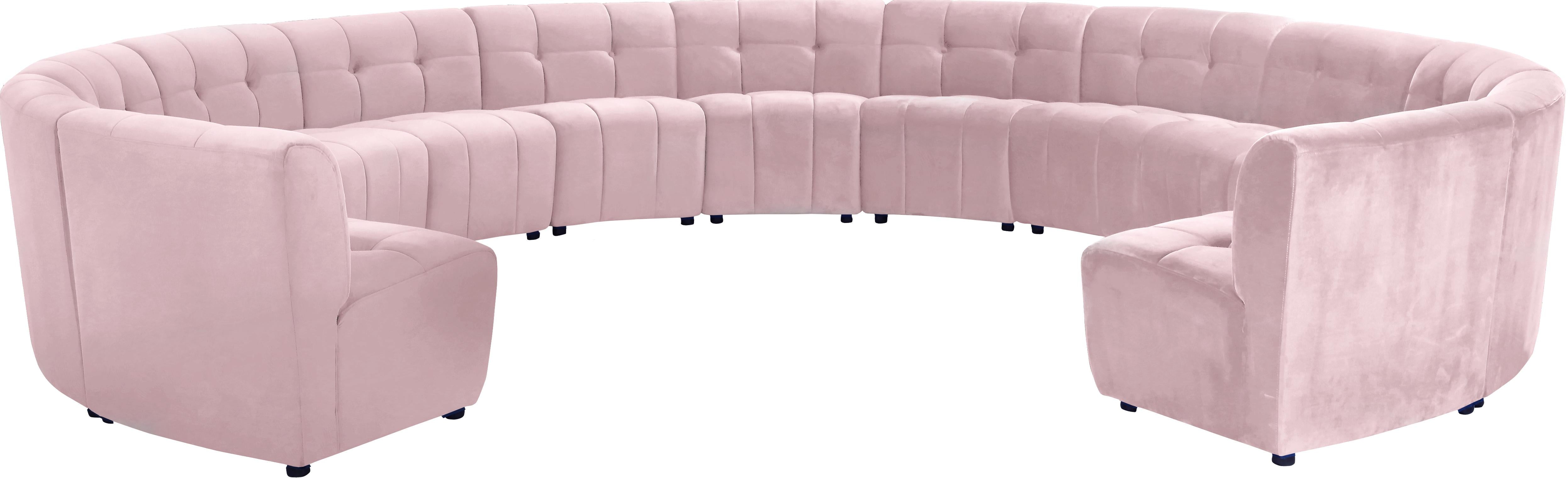 Limitless Pink Velvet 13pc. Modular Sectional - Luxe Home Furnishings (Jersey City, NJ)