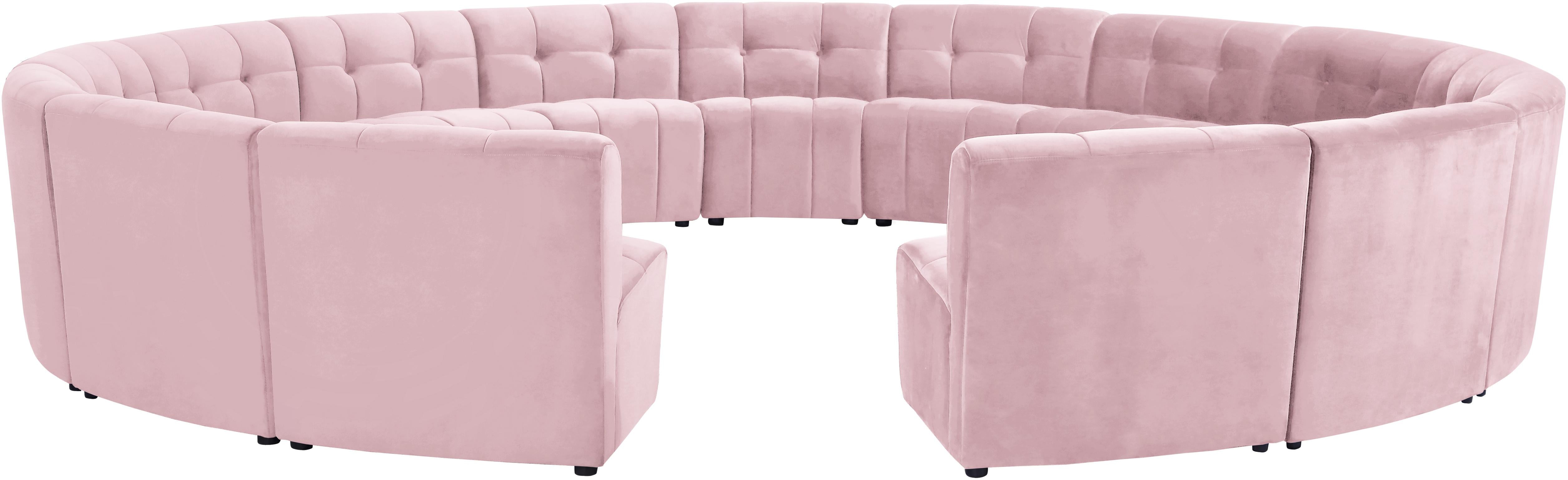 Limitless Pink Velvet 15pc. Modular Sectional - Luxe Home Furnishings (Jersey City, NJ)