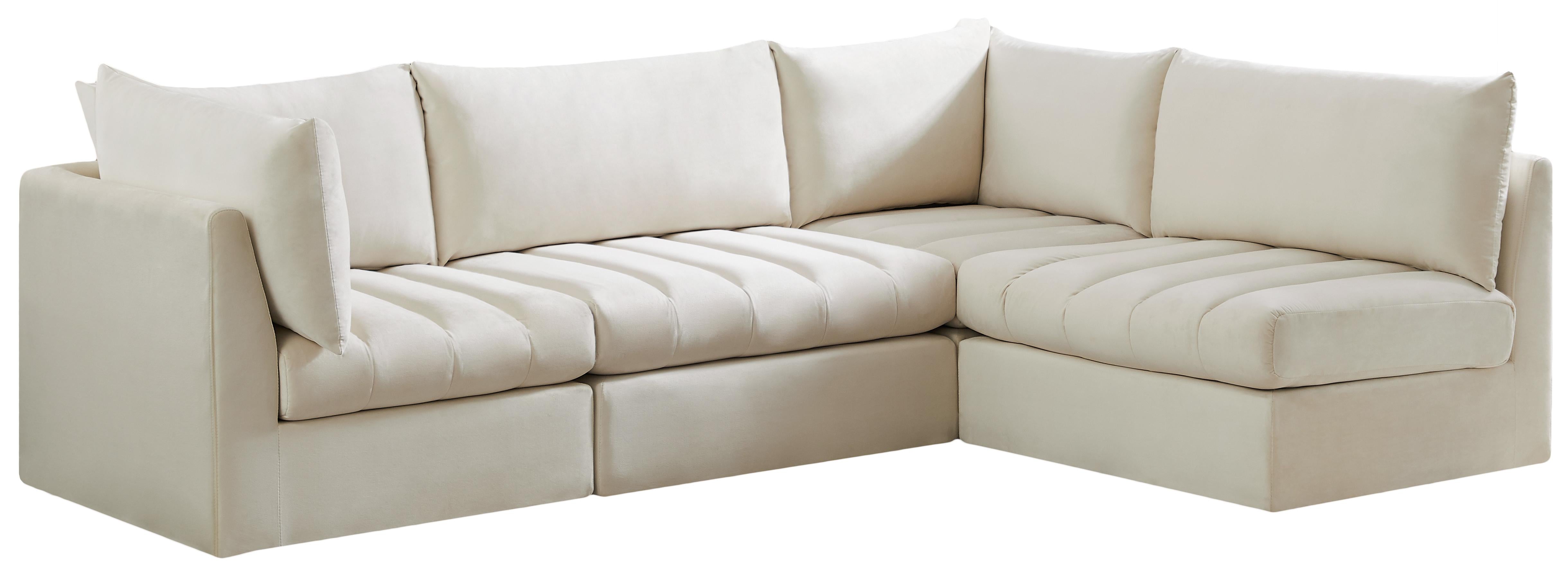 Jacob Cream Velvet Modular Sectional - Luxe Home Furnishings (Jersey City, NJ)