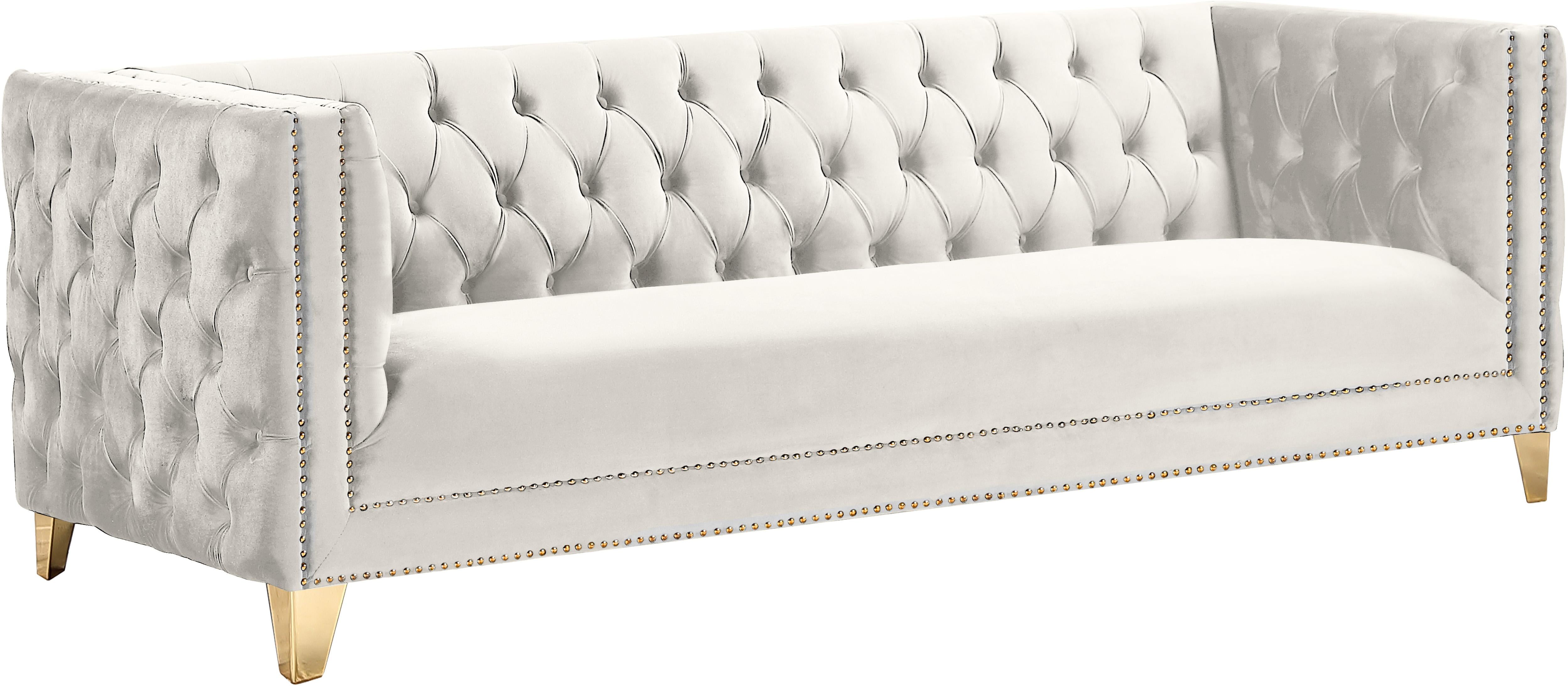 Michelle Cream Velvet Sofa - Luxe Home Furnishings (Jersey City, NJ)