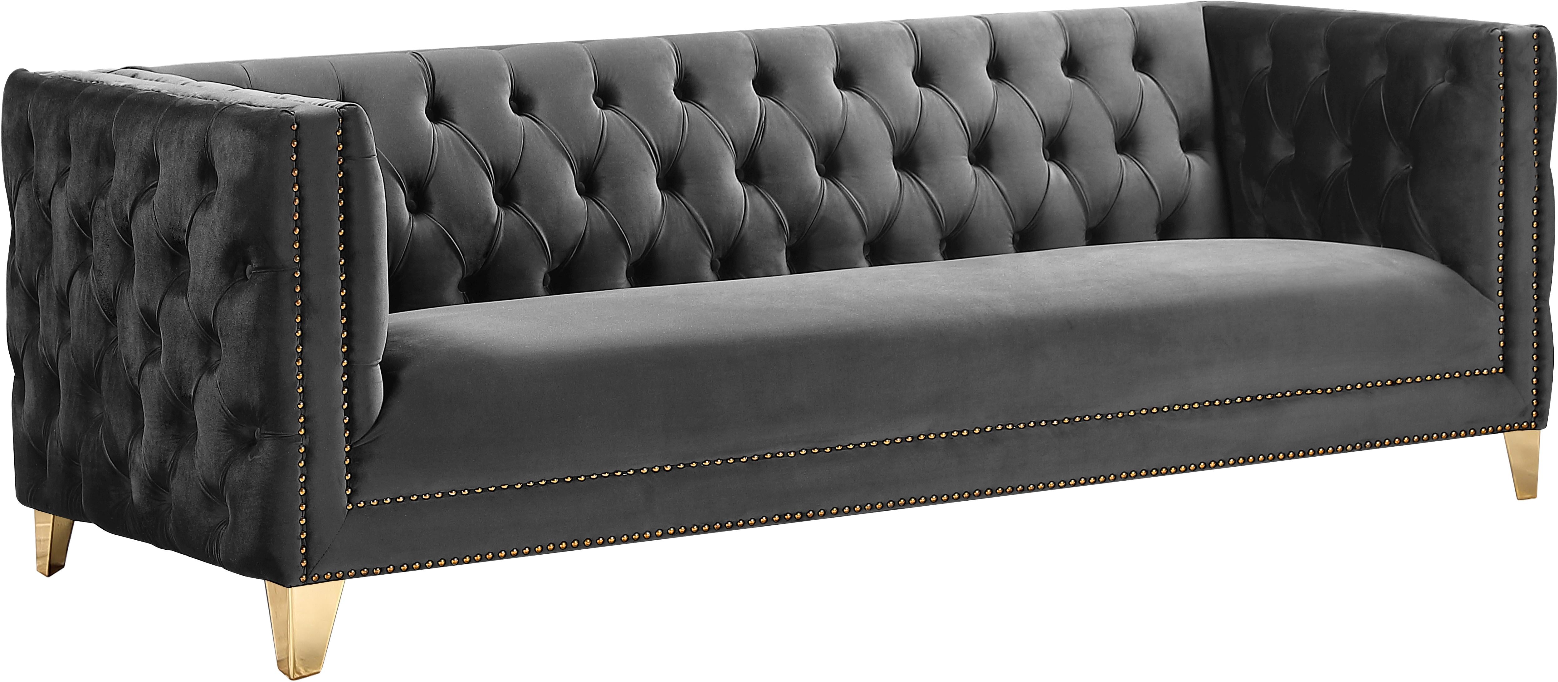 Michelle Grey Velvet Sofa - Luxe Home Furnishings (Jersey City, NJ)