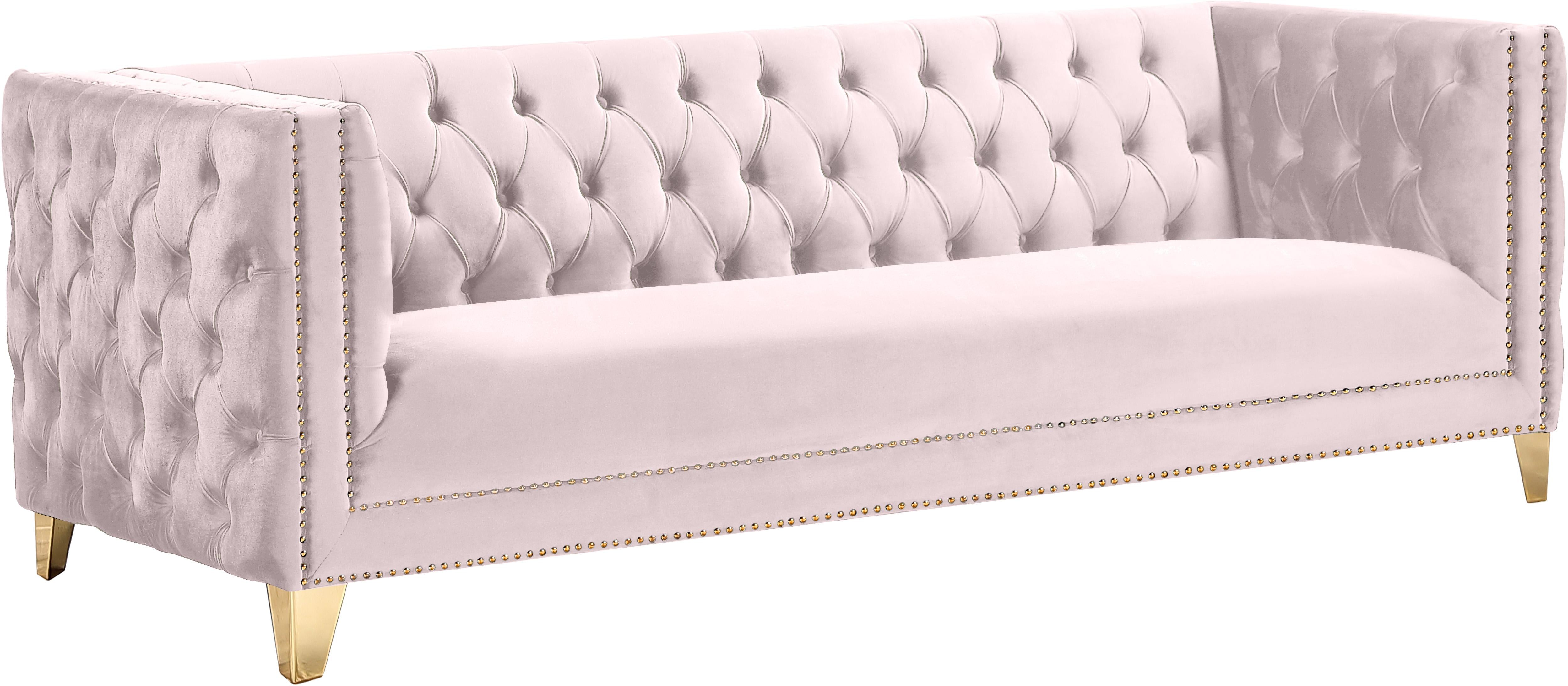 Michelle Pink Velvet Sofa - Luxe Home Furnishings (Jersey City, NJ)