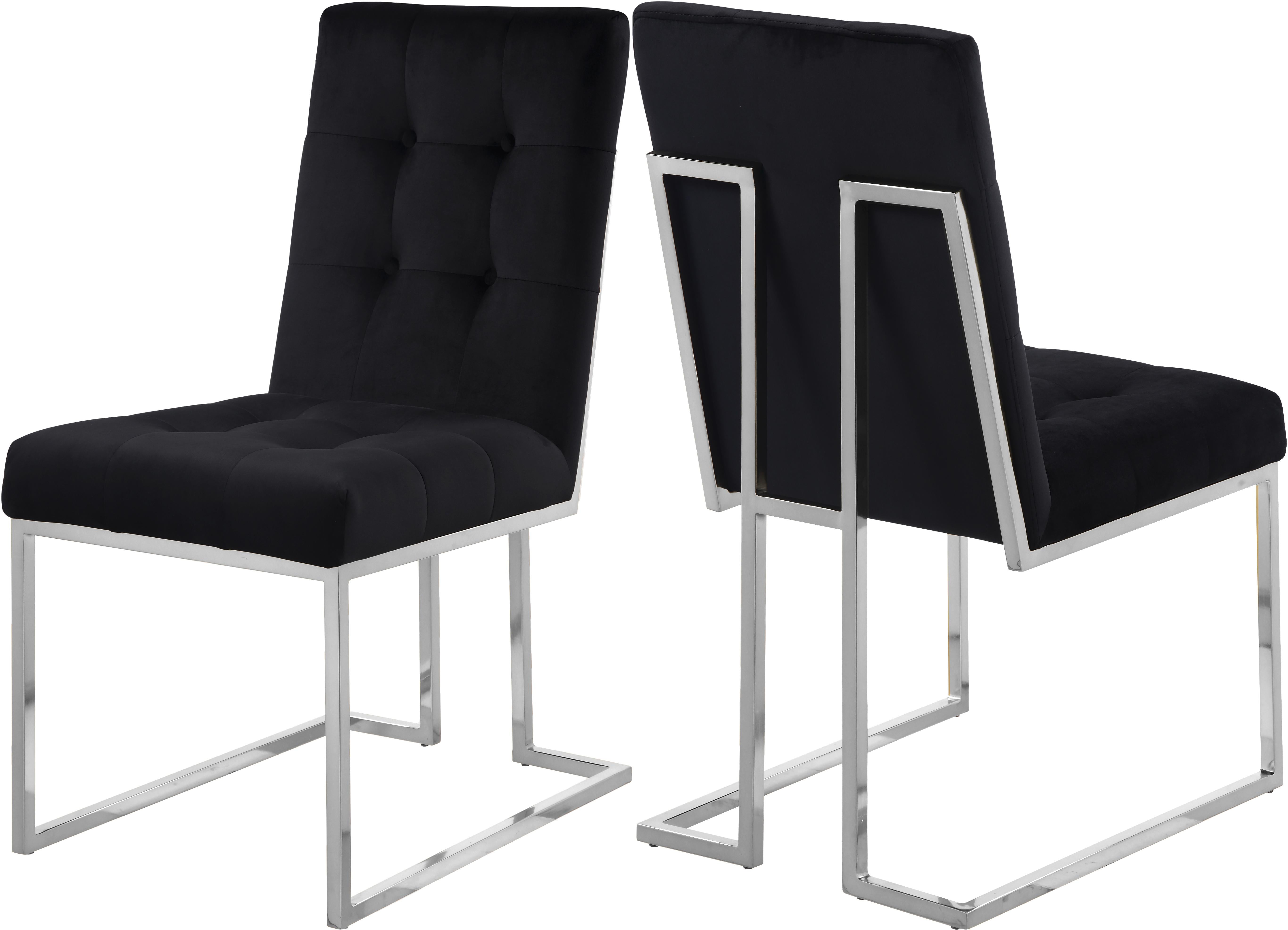 Alexis Black Velvet Dining Chair - Luxe Home Furnishings (Jersey City, NJ)