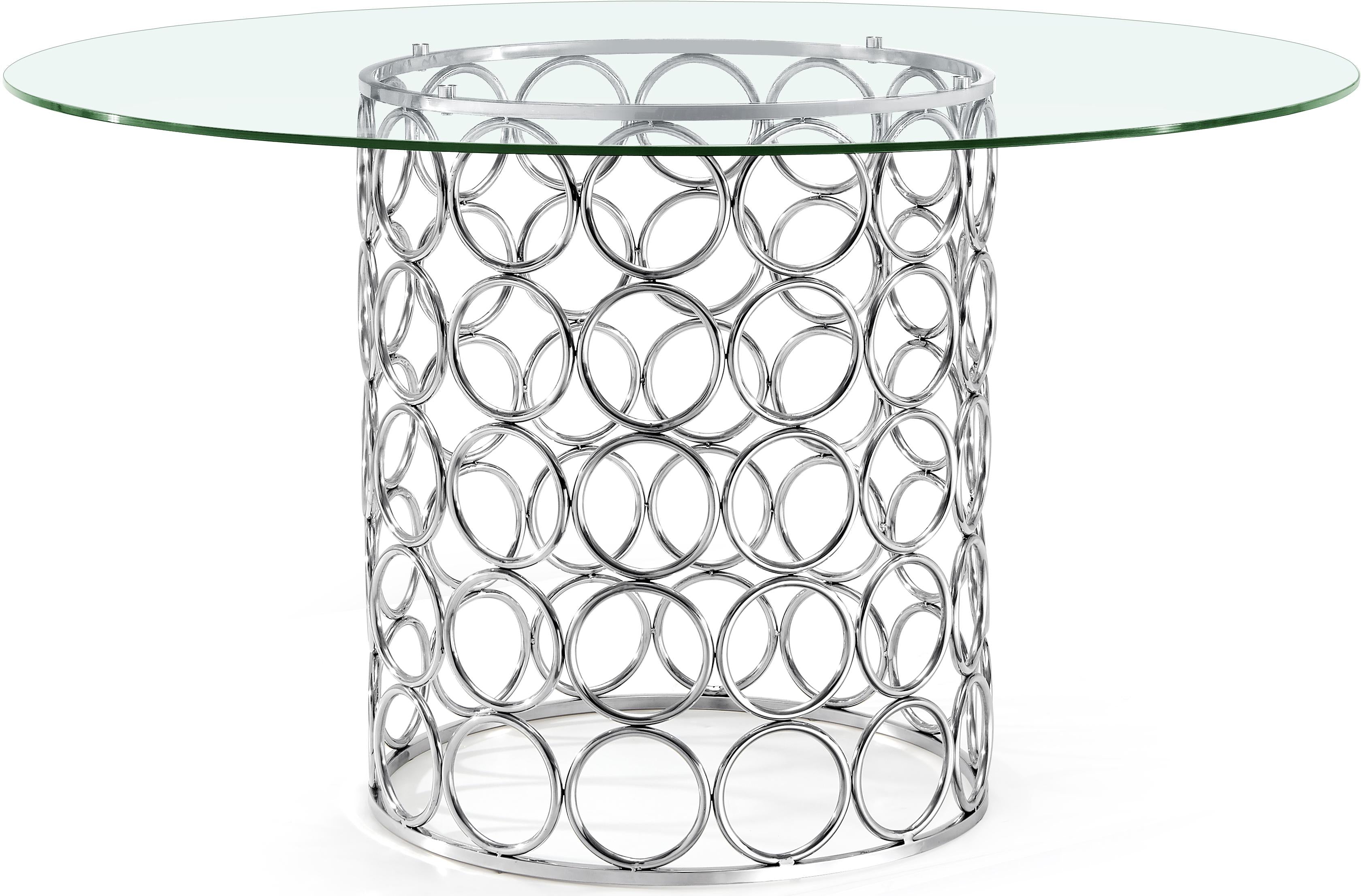 Opal Chrome Dining Table - Luxe Home Furnishings (Jersey City, NJ)