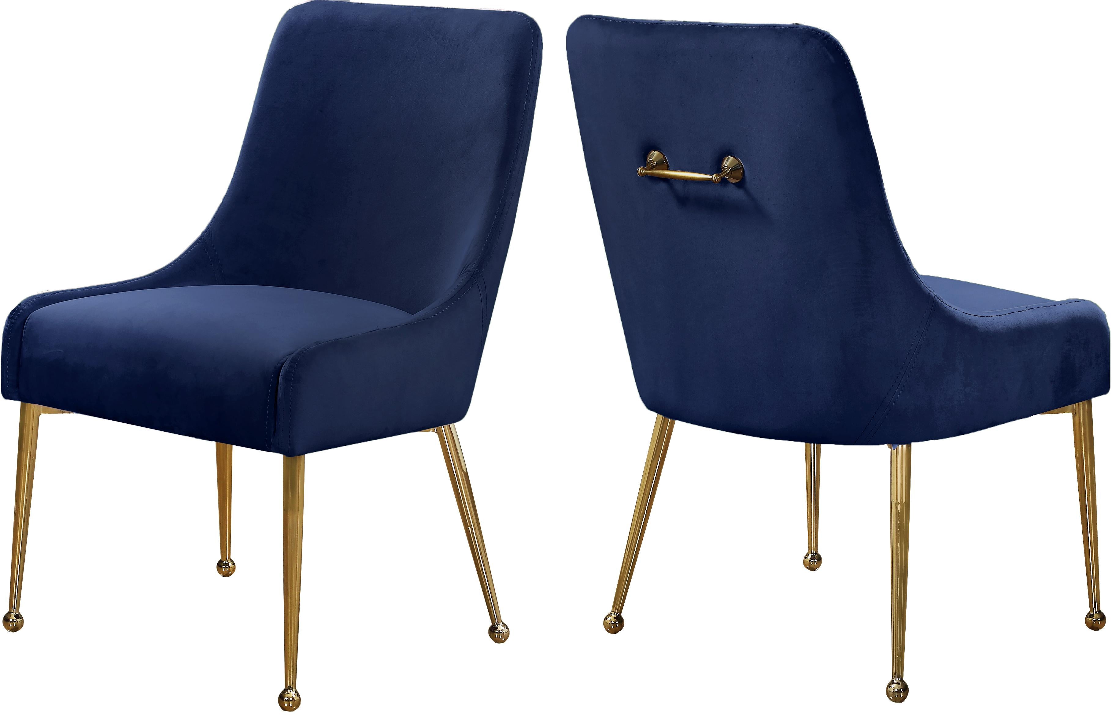 Owen Navy Velvet Dining Chair - Luxe Home Furnishings (Jersey City, NJ)