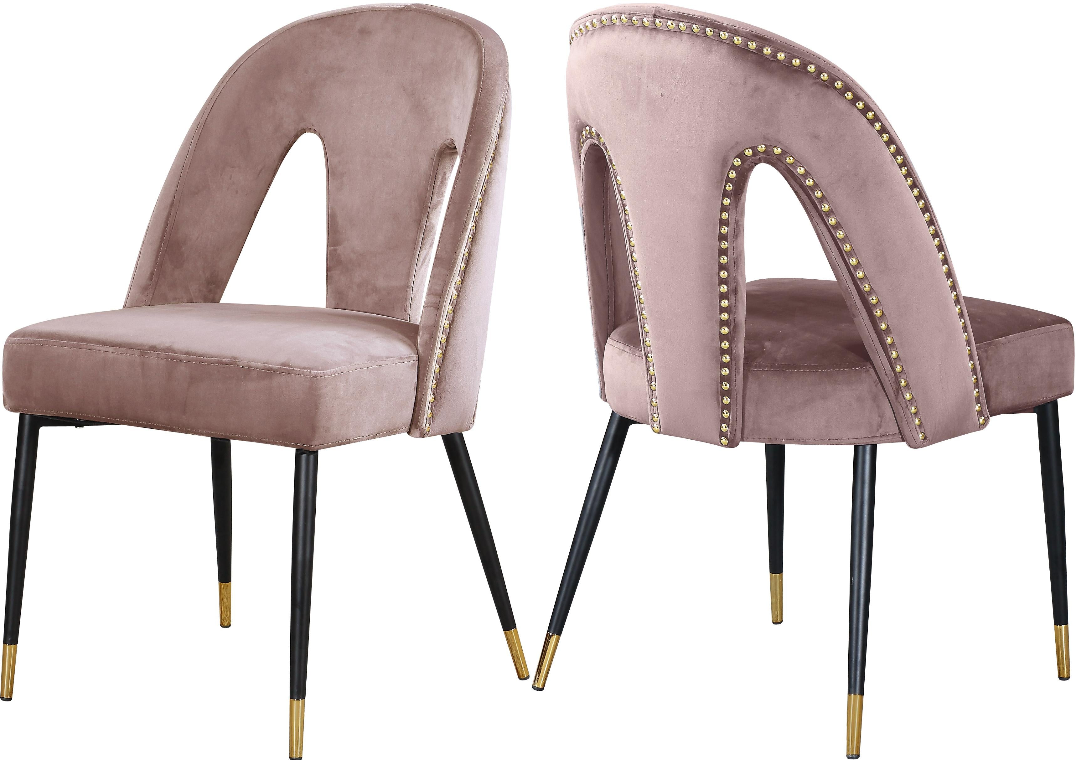Akoya Pink Velvet Dining Chair - Luxe Home Furnishings (Jersey City, NJ)