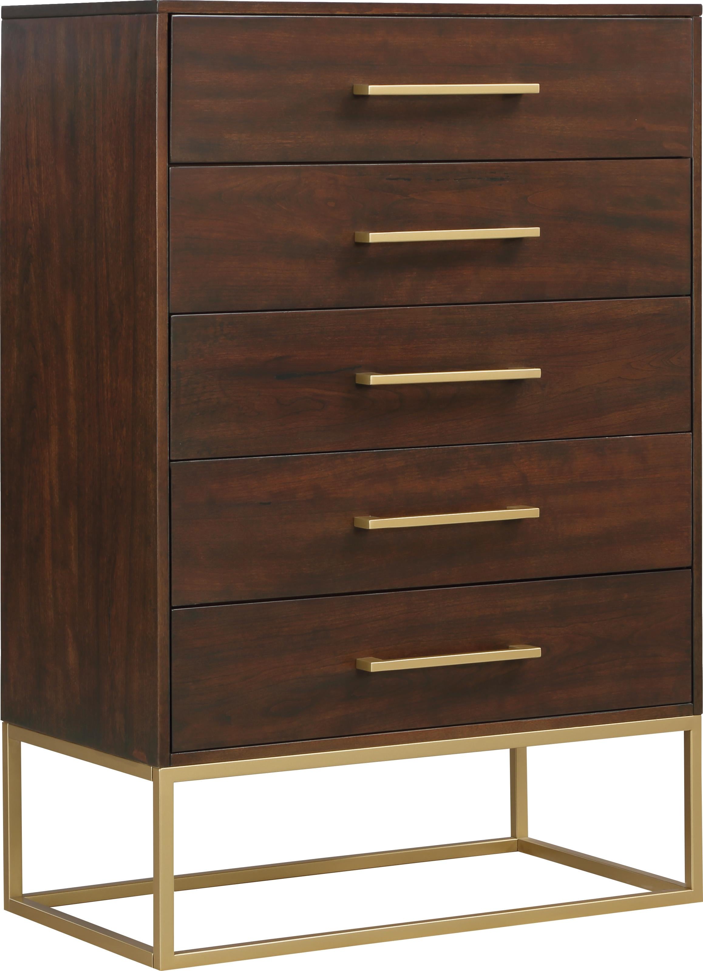 Maxine Cherry / Gold Chest - Luxe Home Furnishings (Jersey City, NJ)
